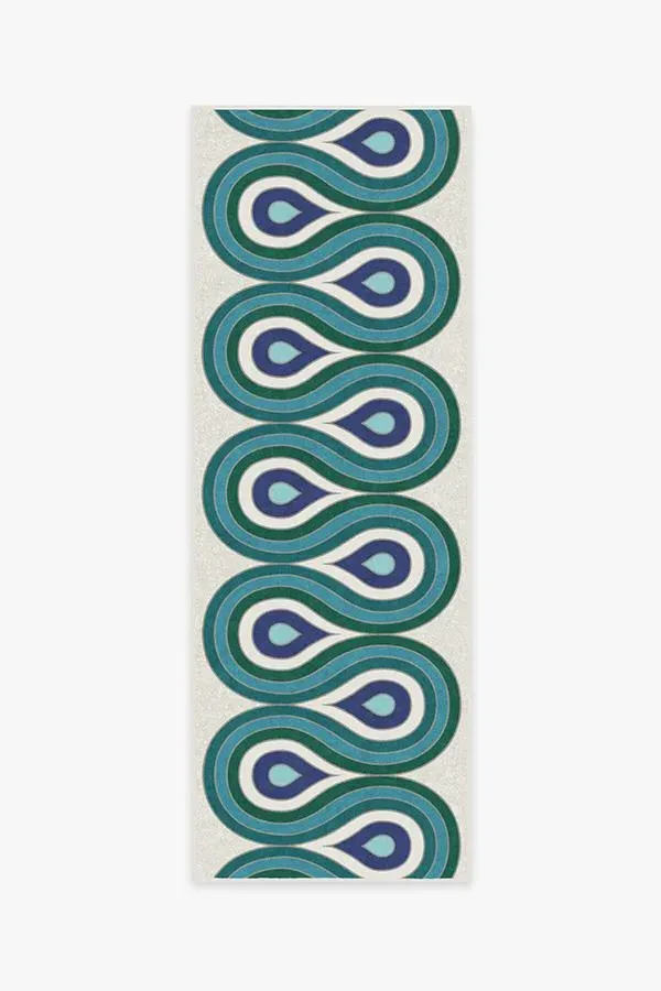 Runner Area Rug Machine Washable - Teal