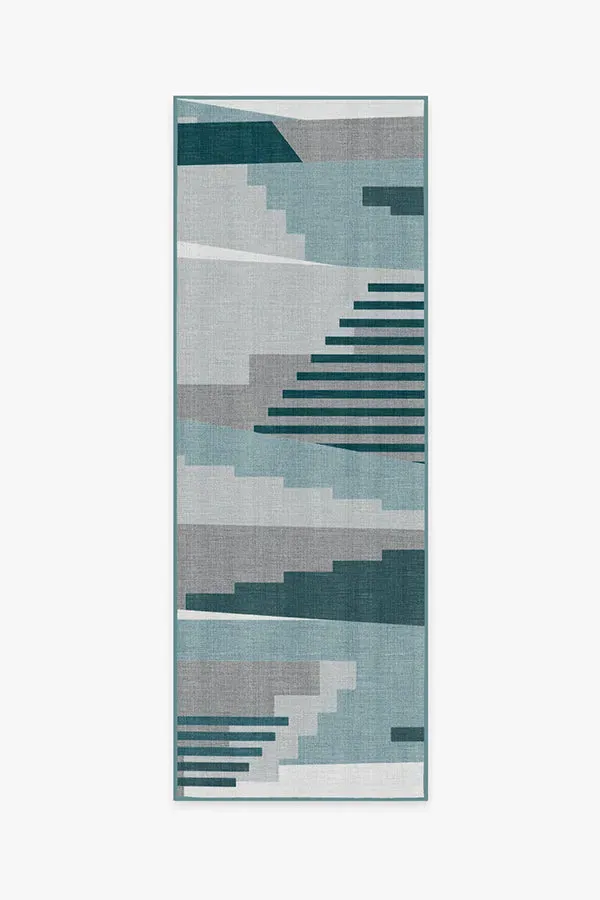 Runner Area Rug Machine Washable - Teal