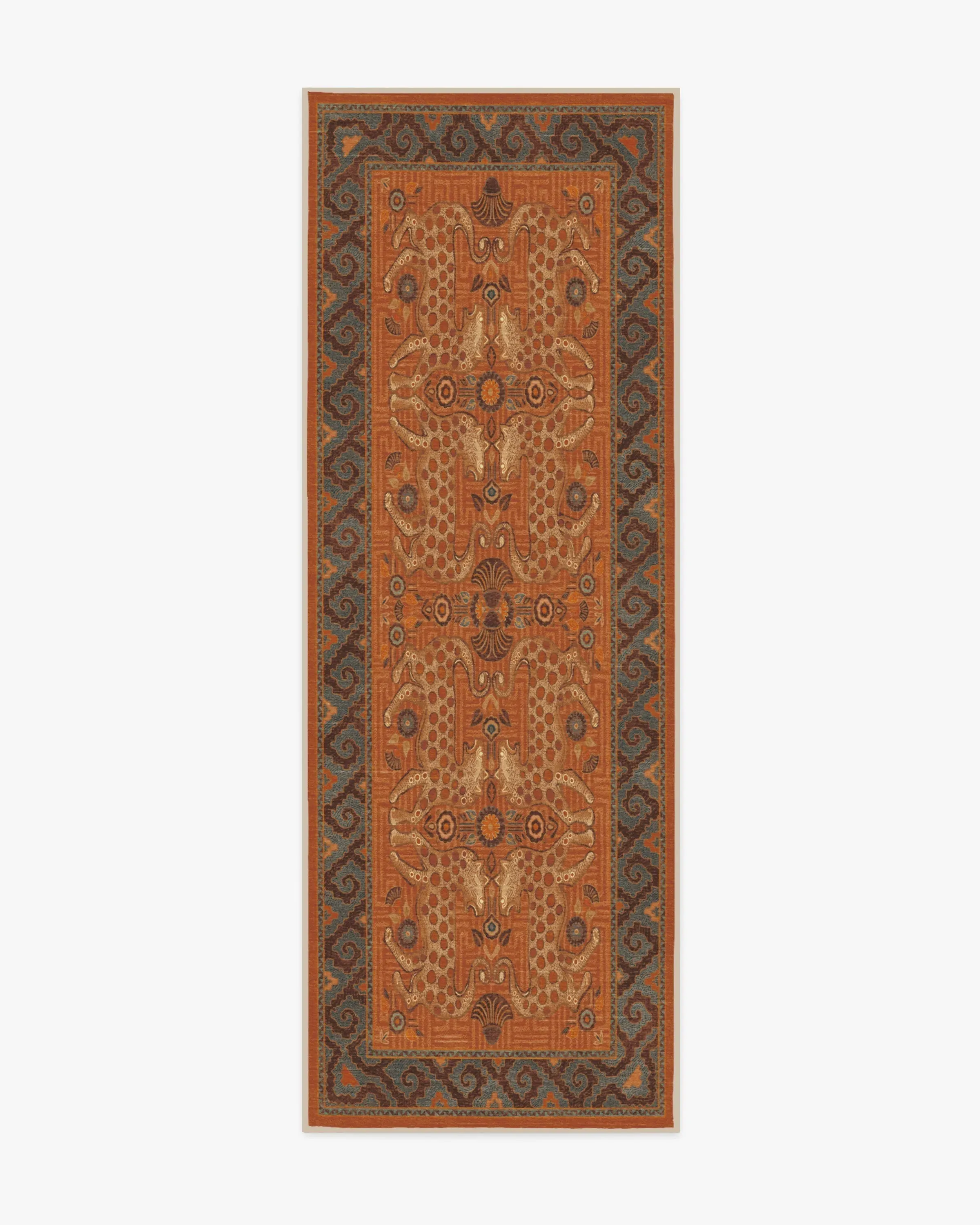Runner Area Rug Machine Washable - Terracotta