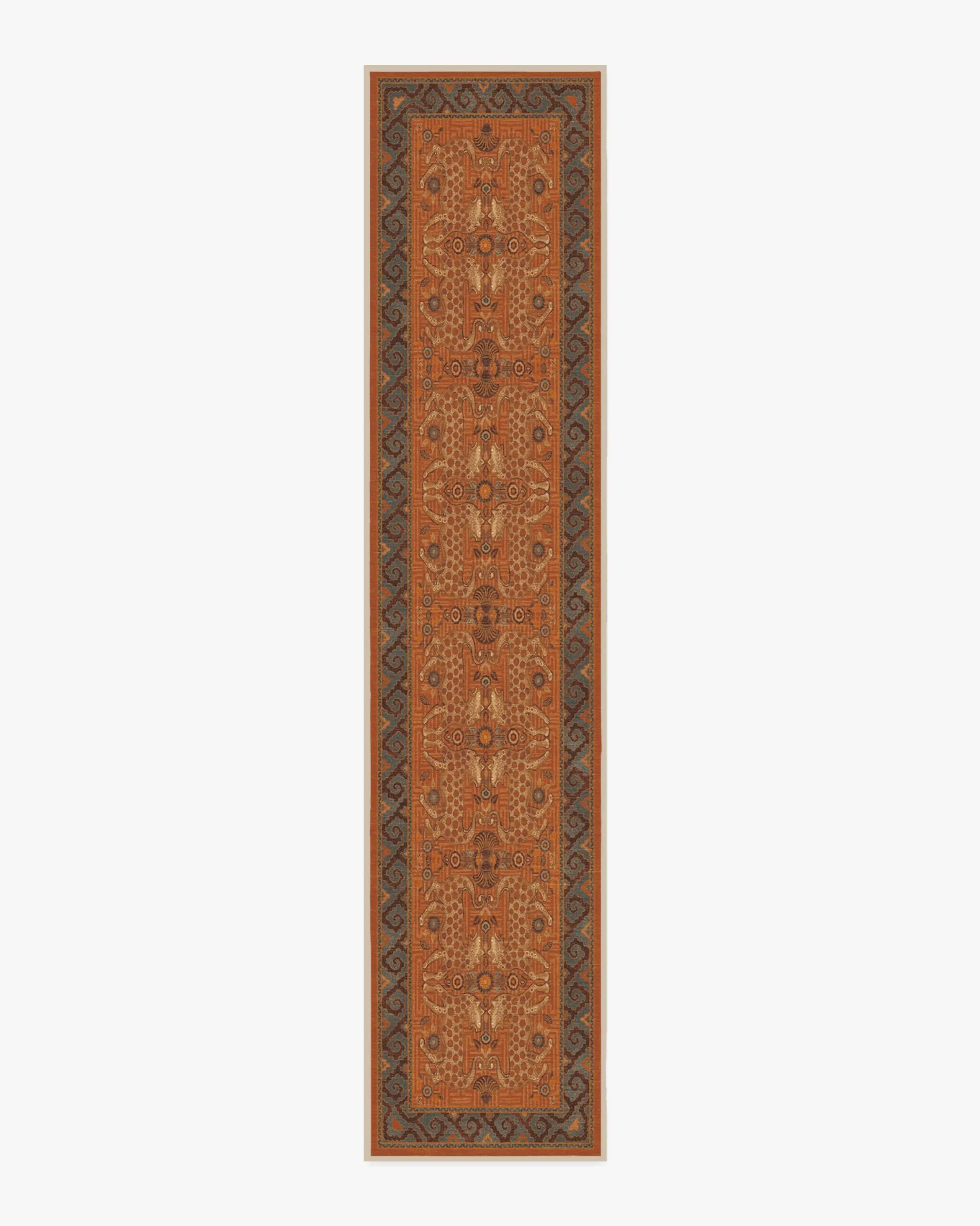 Runner Area Rug Machine Washable - Terracotta