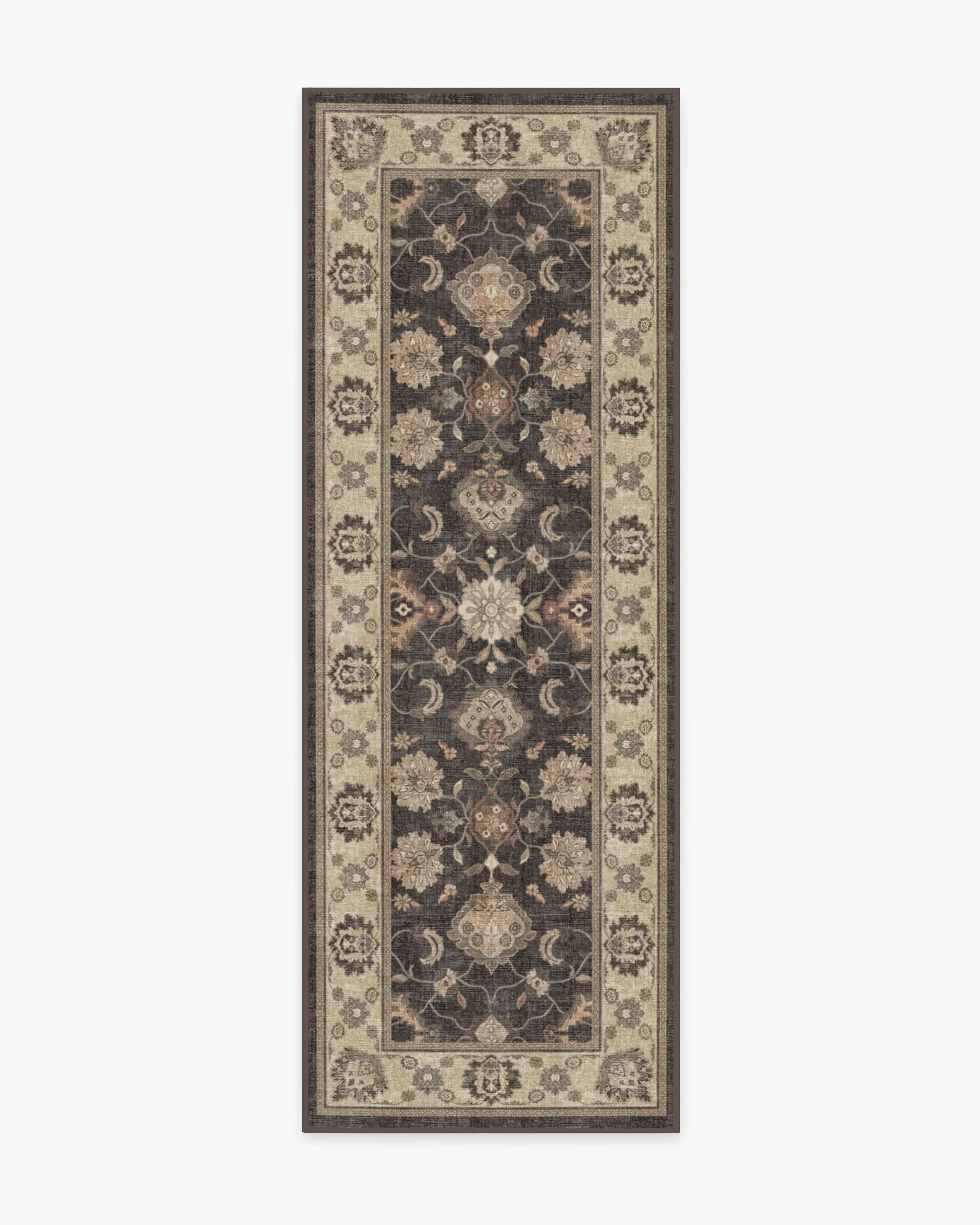 Runner Flatwoven Area Rug - Black, Chenille