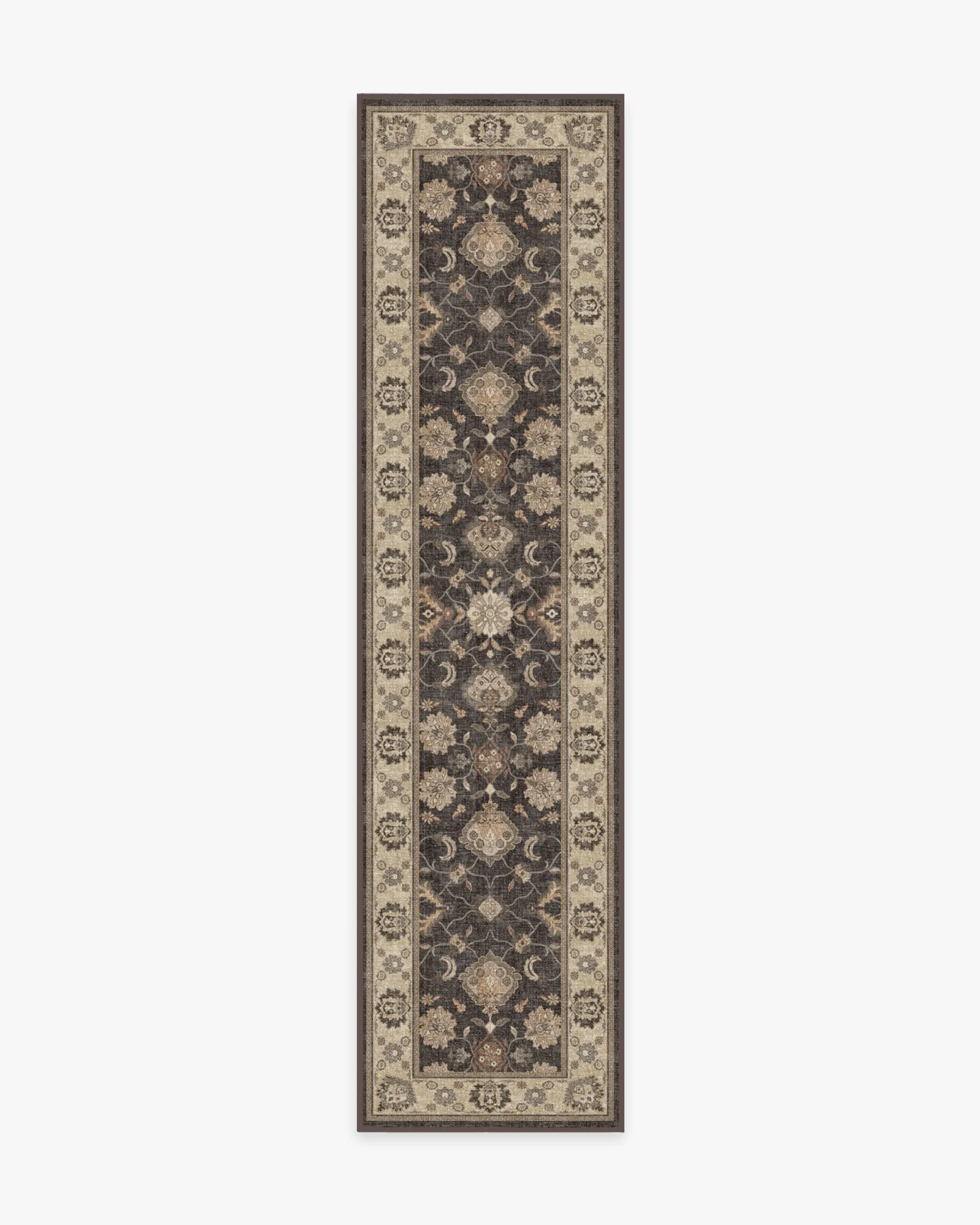 Runner Flatwoven Area Rug - Black, Chenille