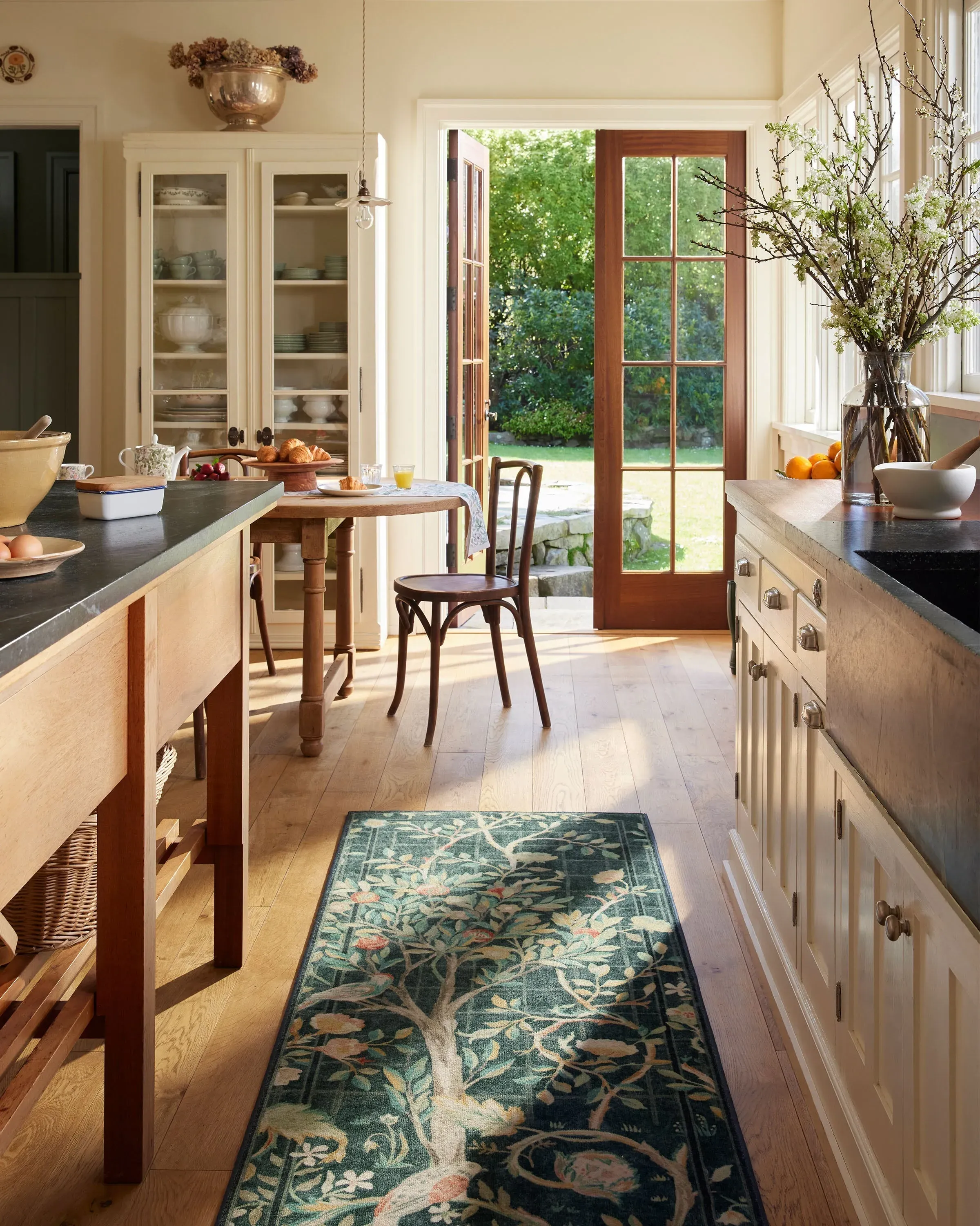 Runner Flatwoven Area Rug - Teal Green