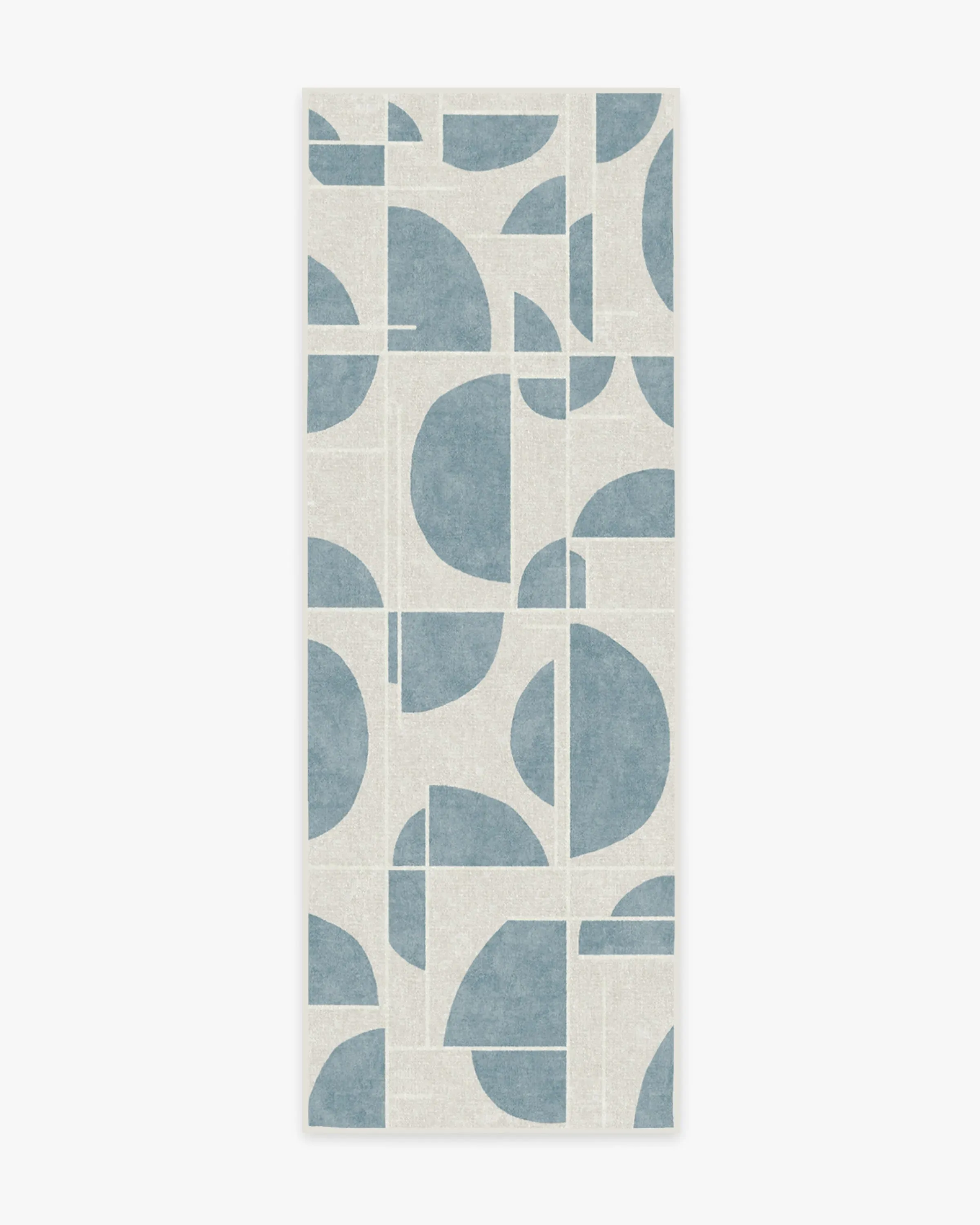 Runner Flatwoven Rug Machine Washable - Blue, Chenille