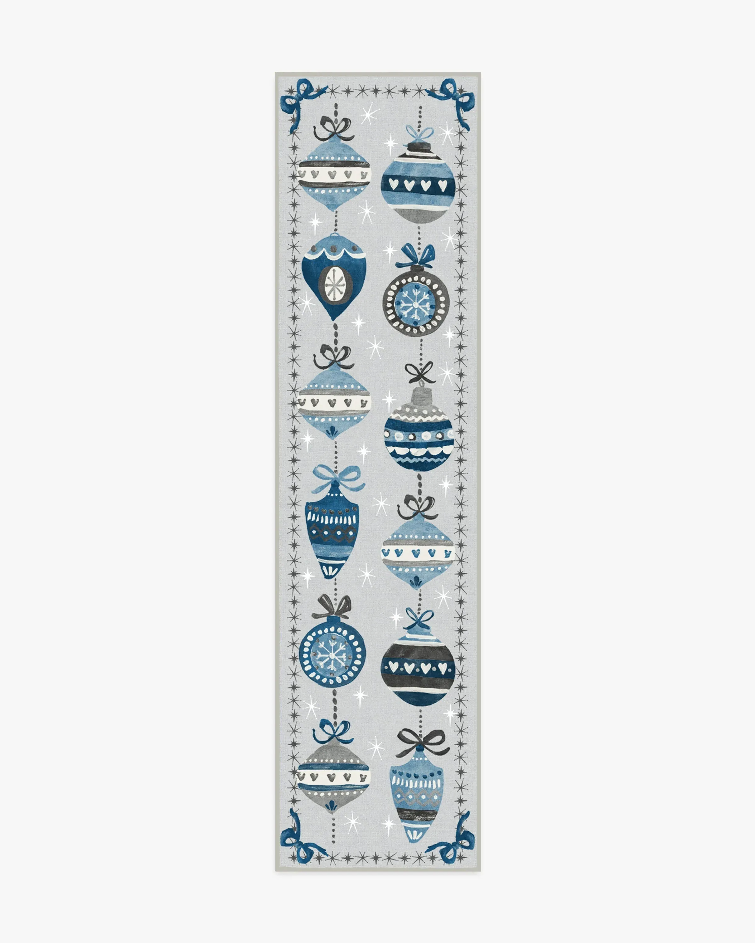 Runner Machine Washable Area Rug - Blue, Flatwoven