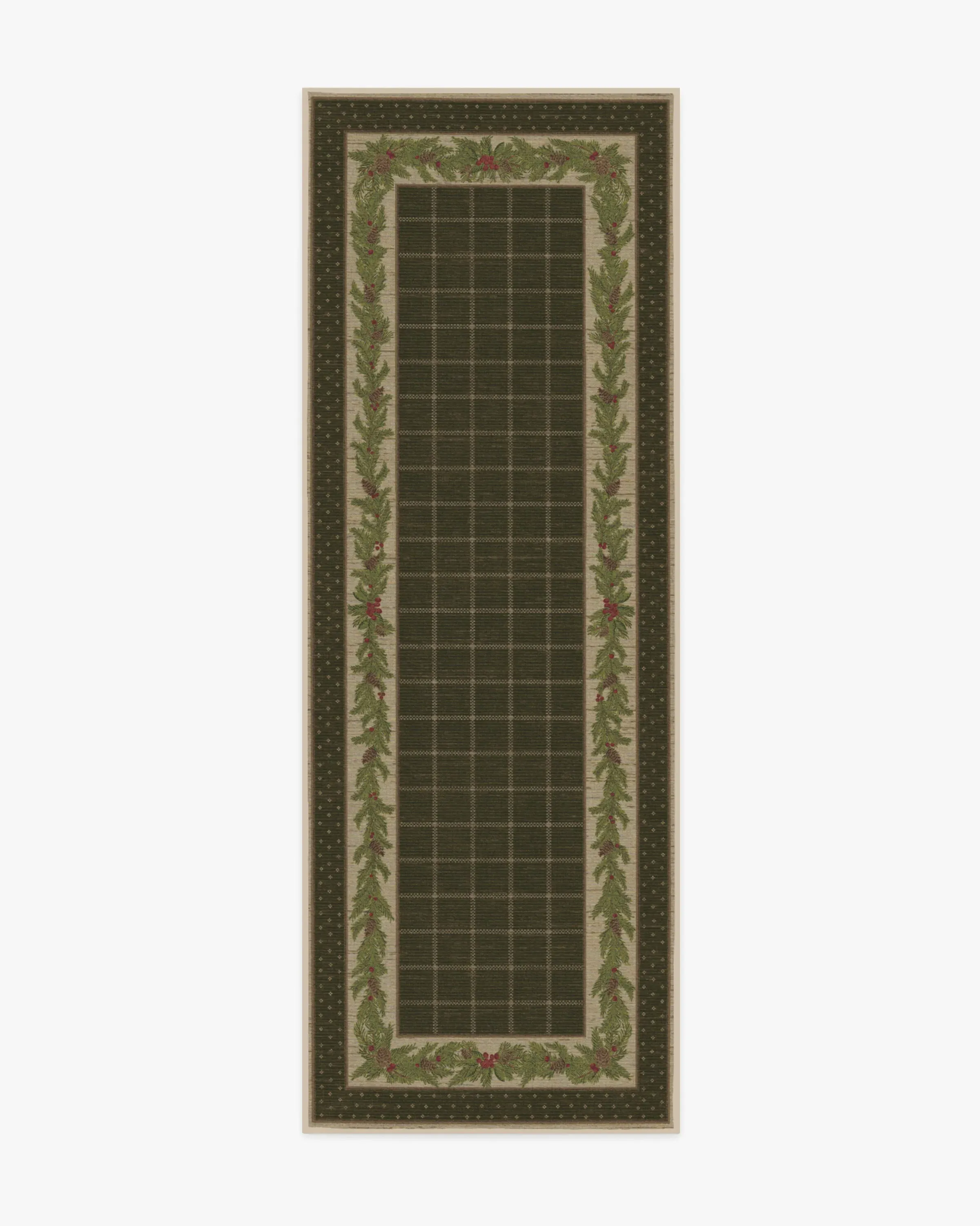 Runner Machine Washable Area Rug - Dark Olive