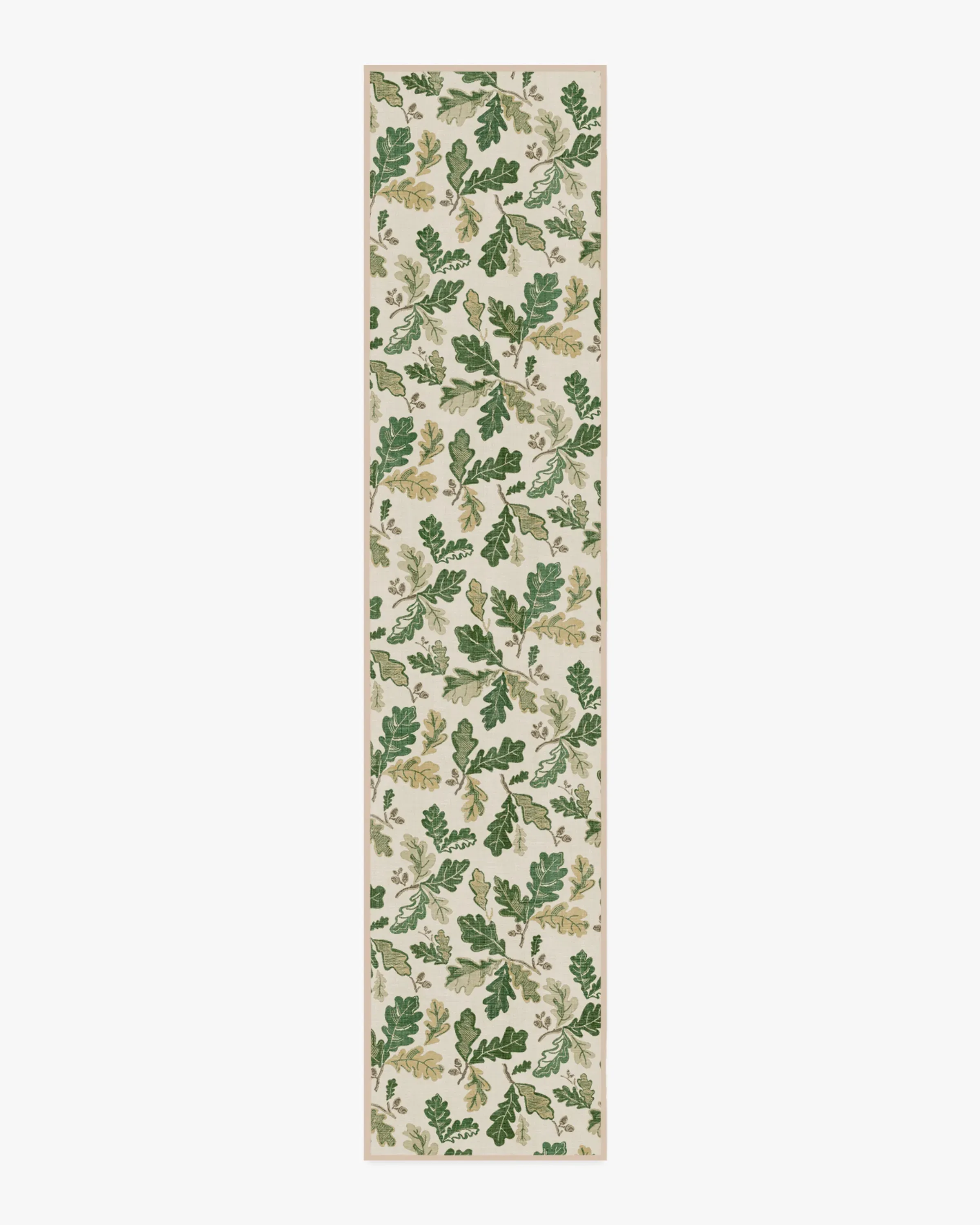 Runner Machine Washable Area Rug - Green, Flatwoven