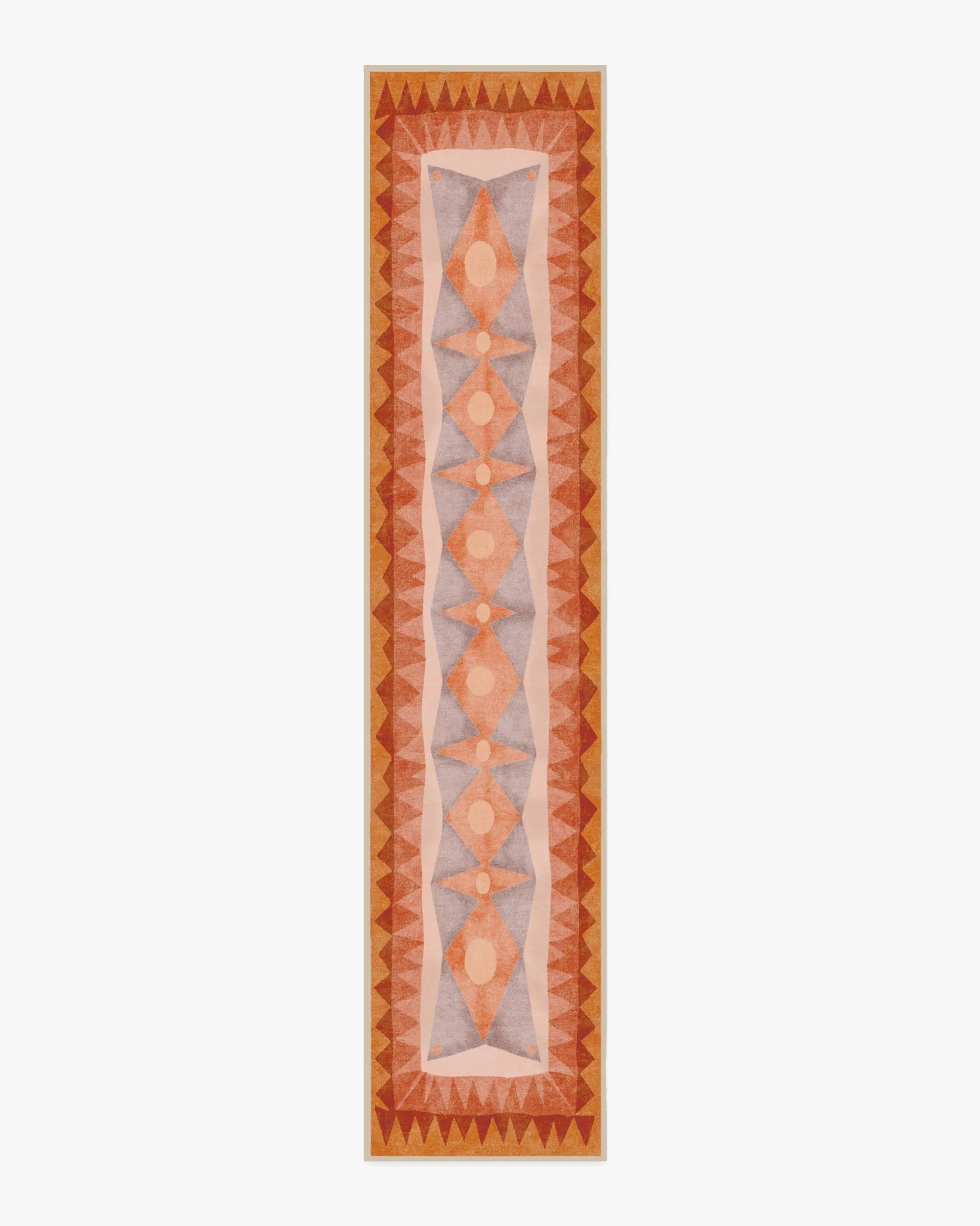 Runner Machine Washable Area Rug - Orange
