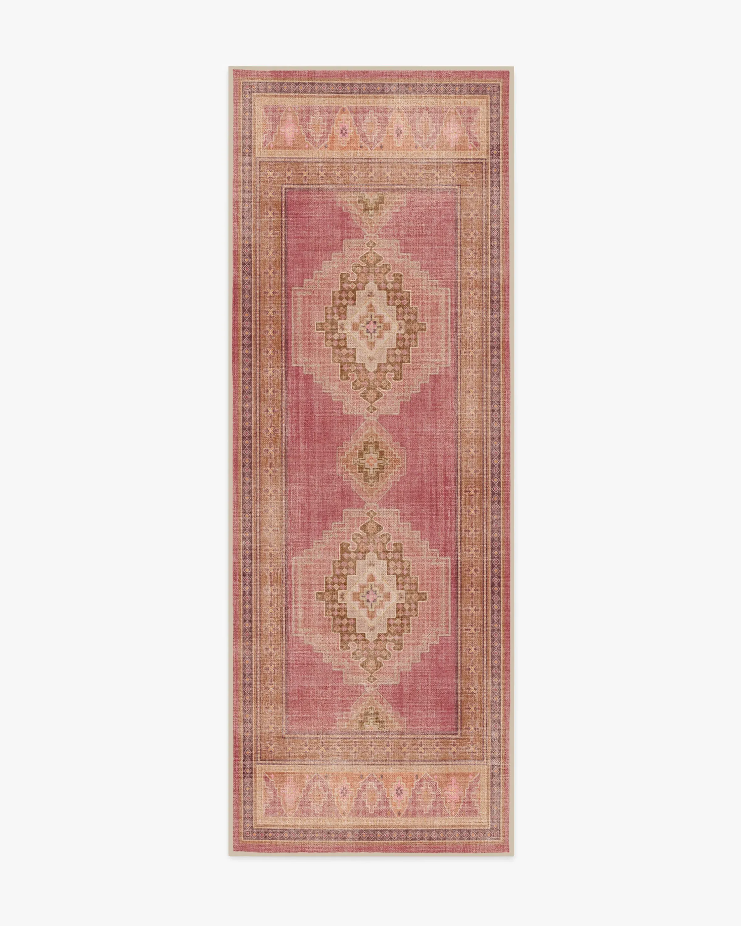 Runner Machine Washable Area Rug - Pink