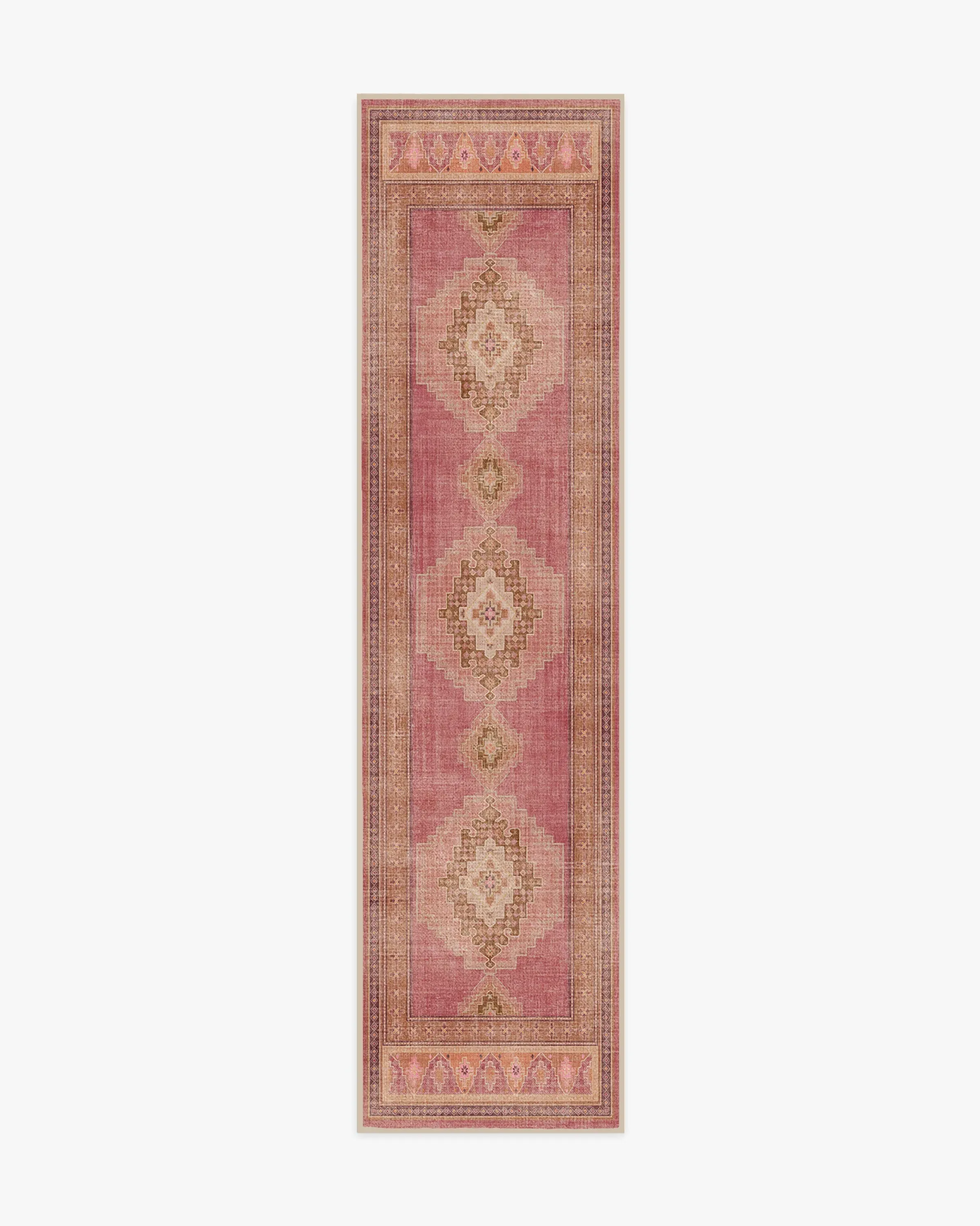 Runner Machine Washable Area Rug - Pink