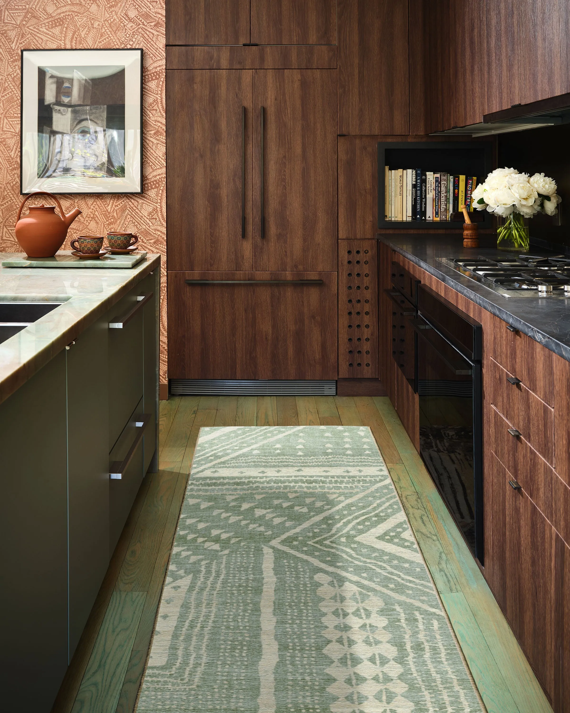 Runner Machine Washable Area Rug - Sage