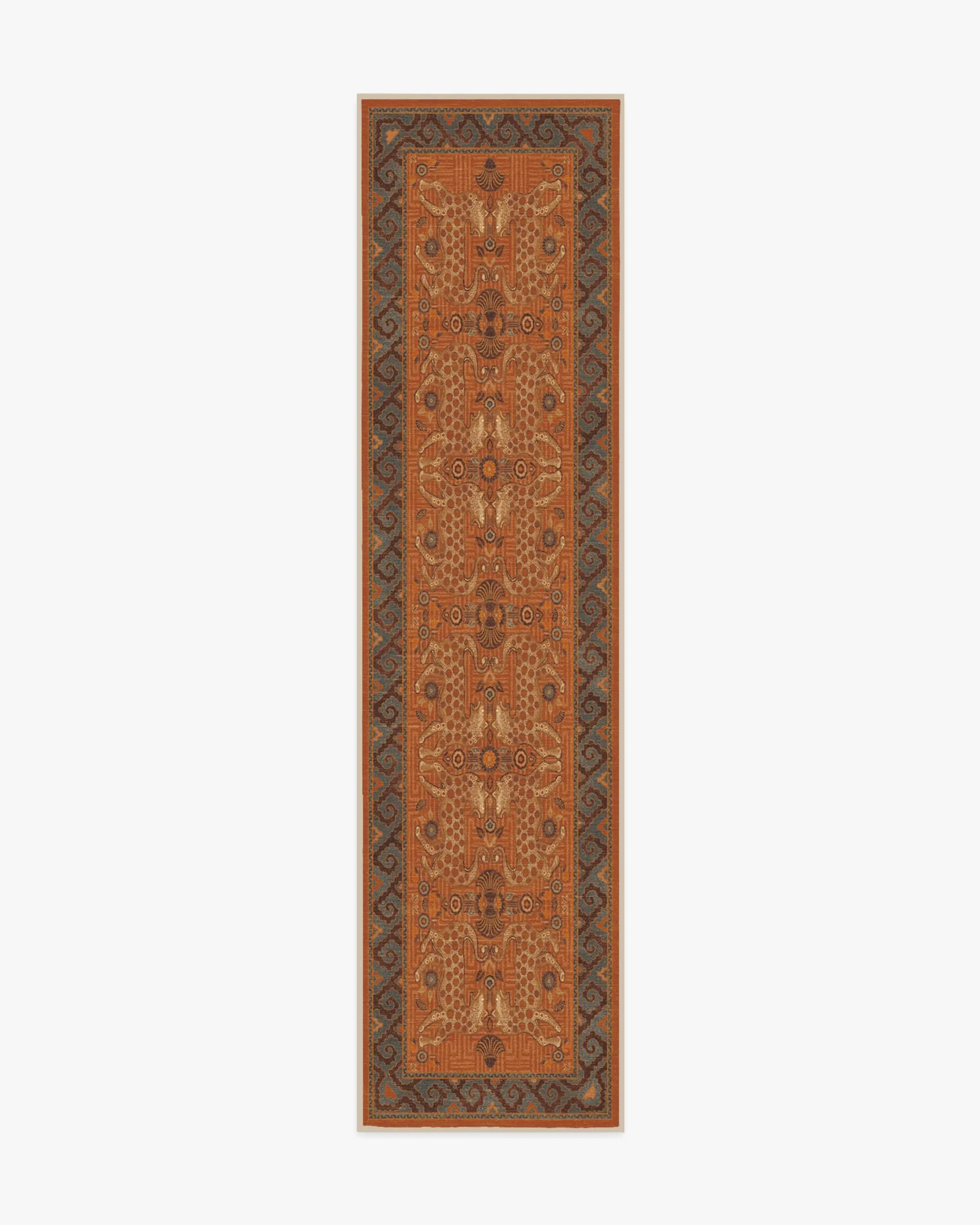 Runner Machine Washable Area Rug - Terracotta