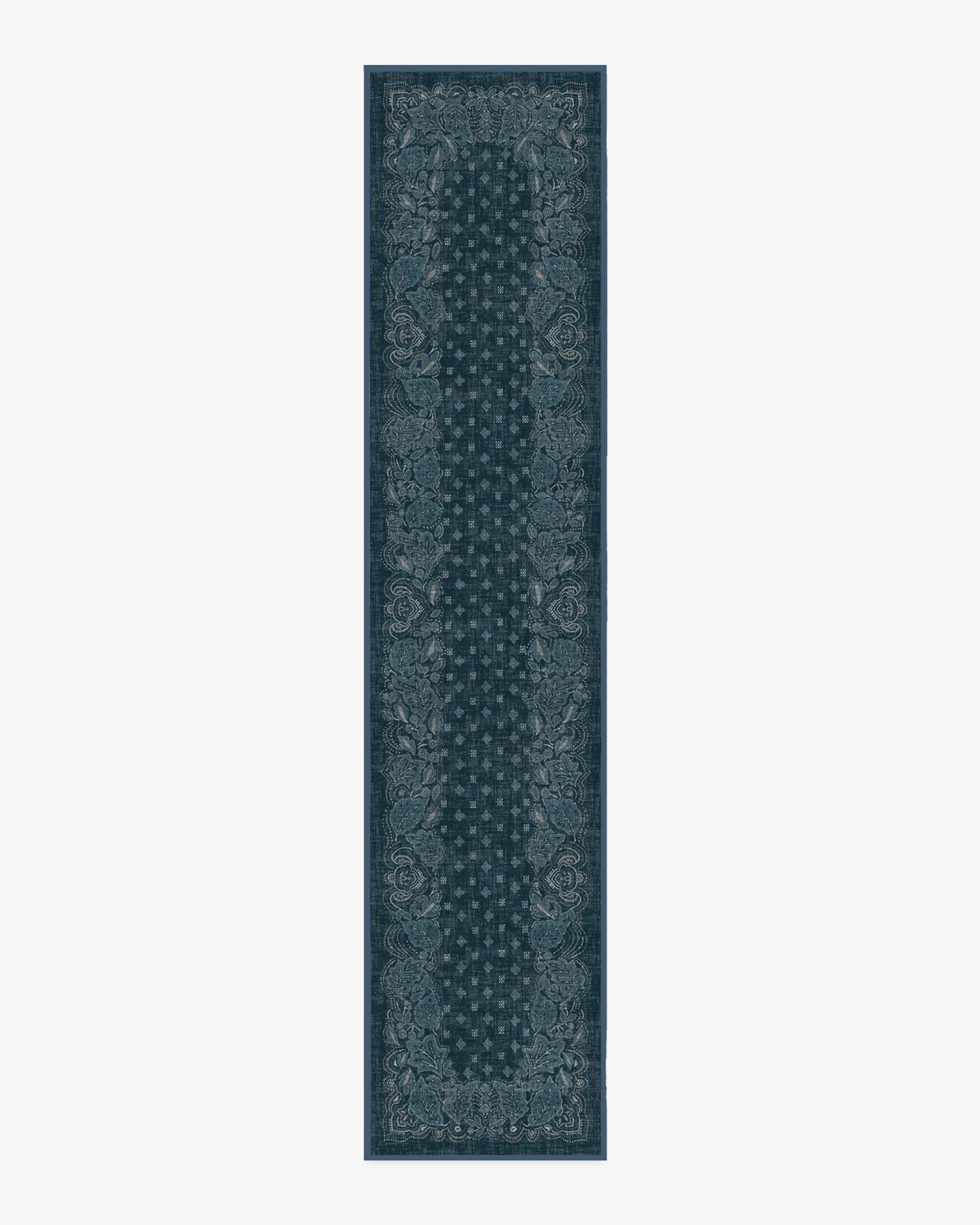 Runner Machine Washable Rug - Blue, Flatwoven