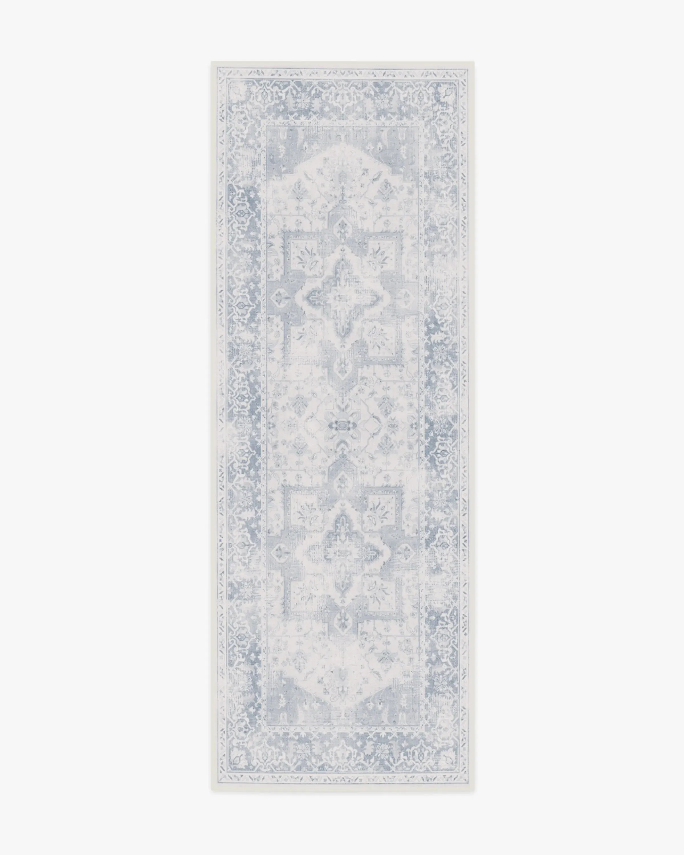 Runner Rug Machine Washable - Blue, Chenille