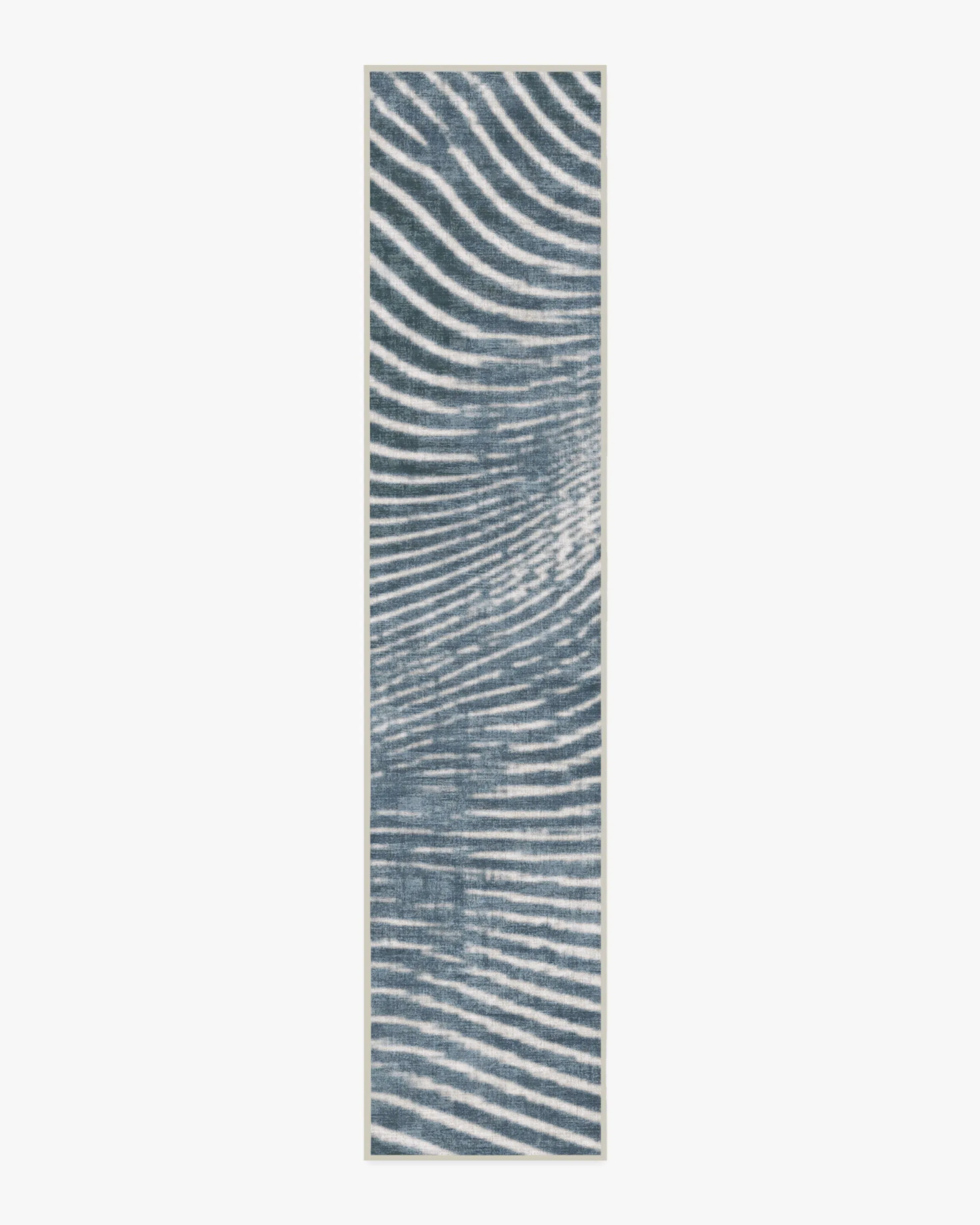 Runner Rug Machine Washable - Blue, Flatwoven