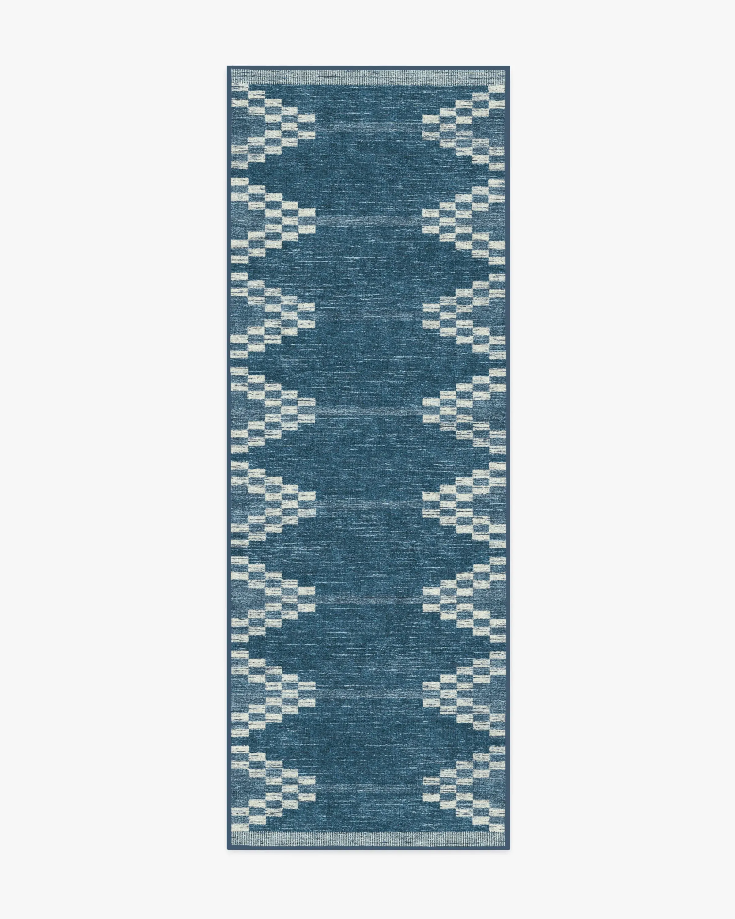 Runner Rug Machine Washable - Blue