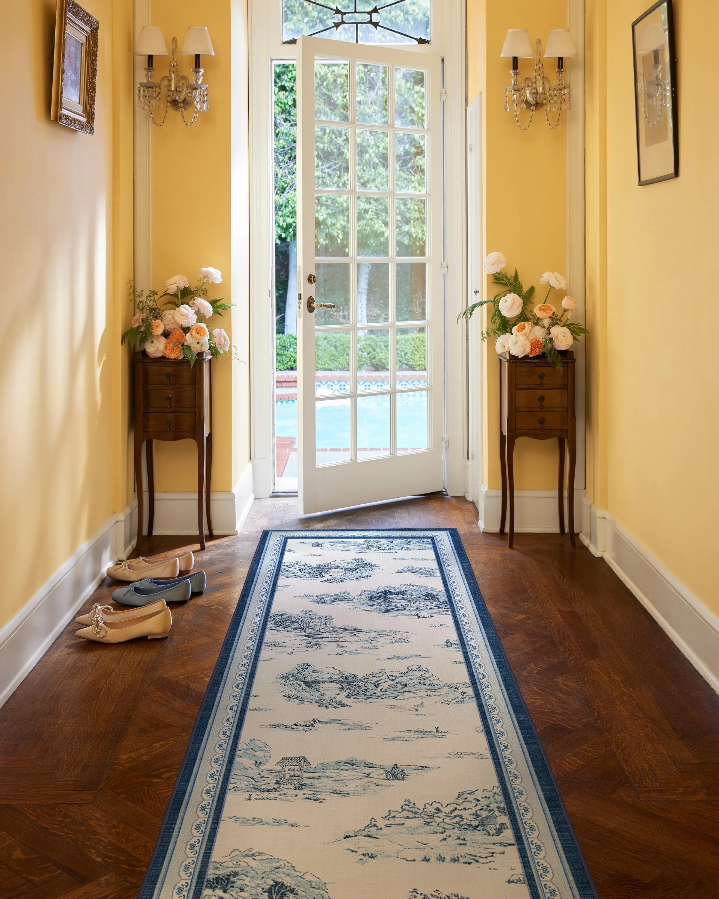 Runner Rug Machine Washable - Blue