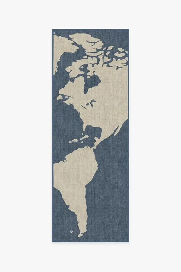Runner Rug Machine Washable - Blue