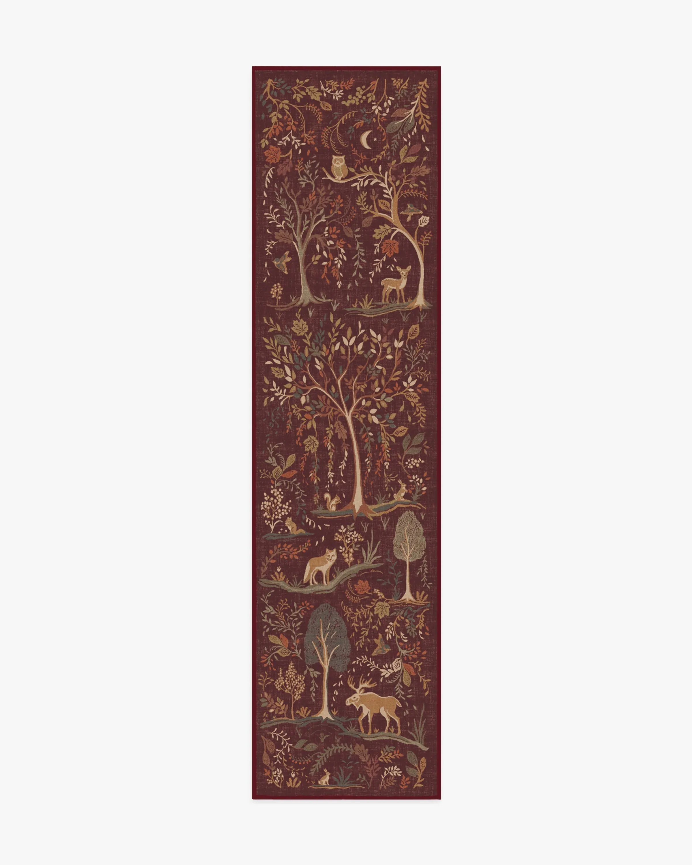 Runner Rug Machine Washable - Burgundy