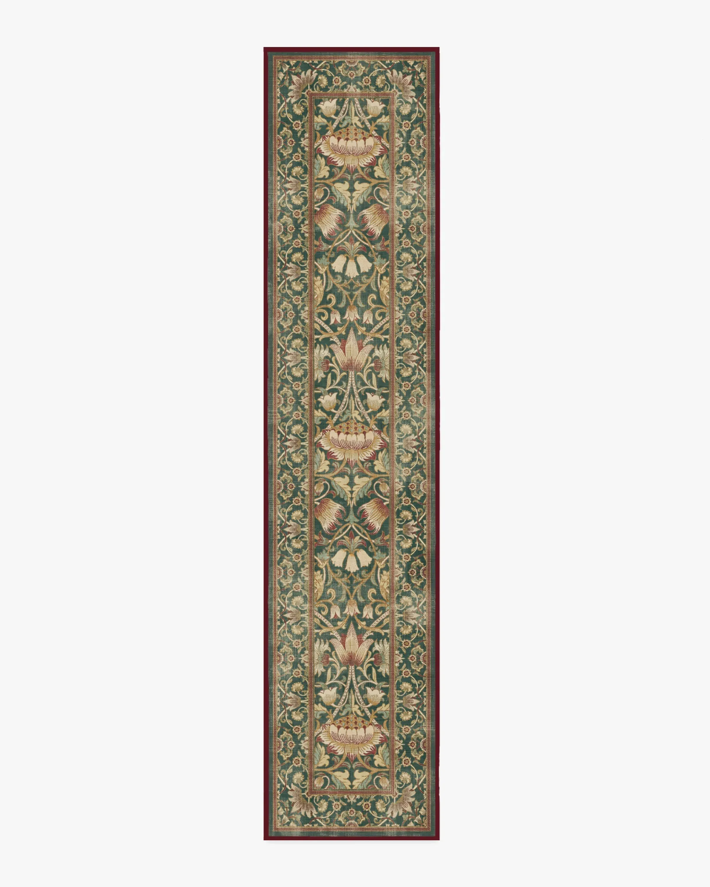 Runner Rug Machine Washable - Evergreen, Flatwoven