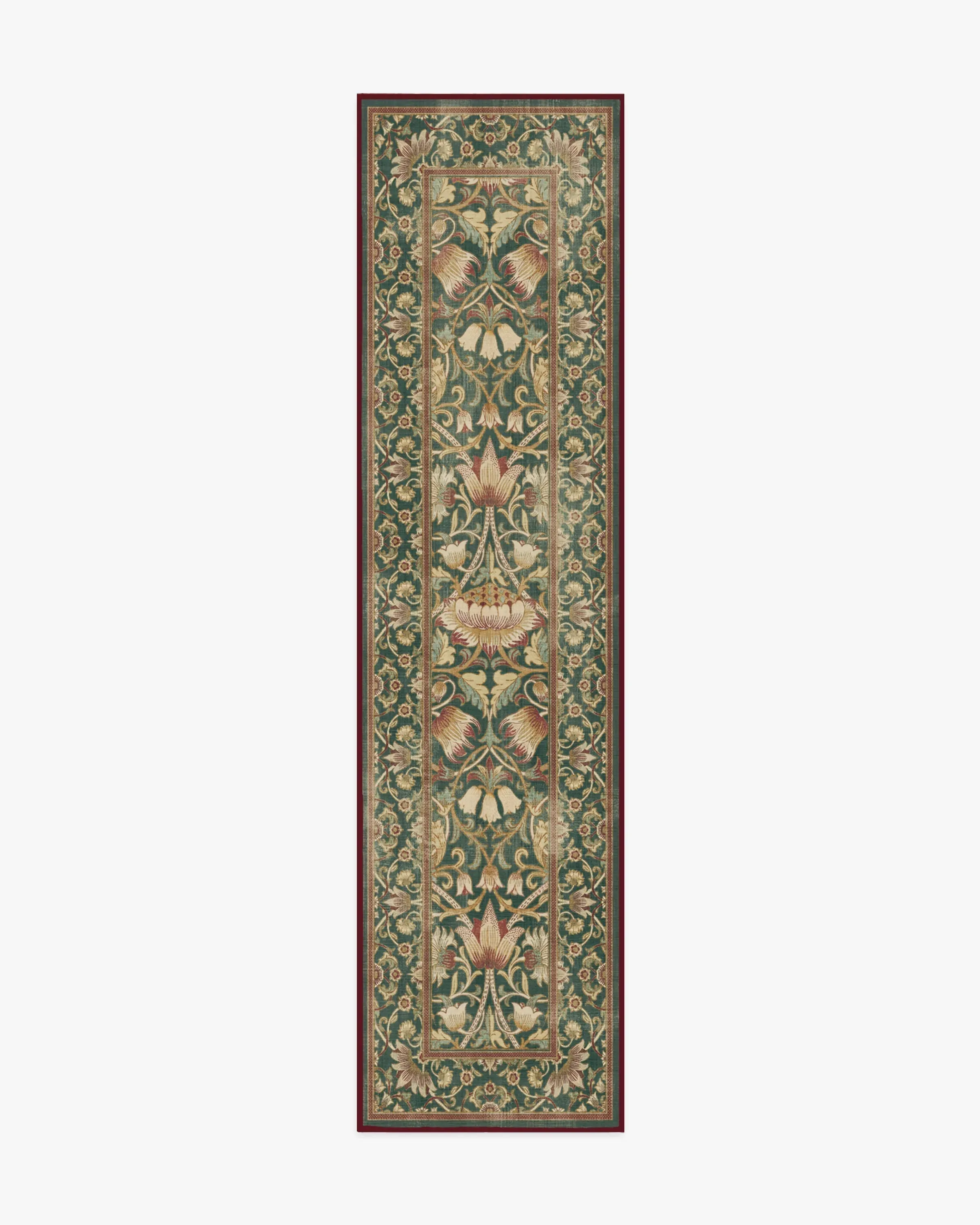 Runner Rug Machine Washable - Evergreen, Flatwoven