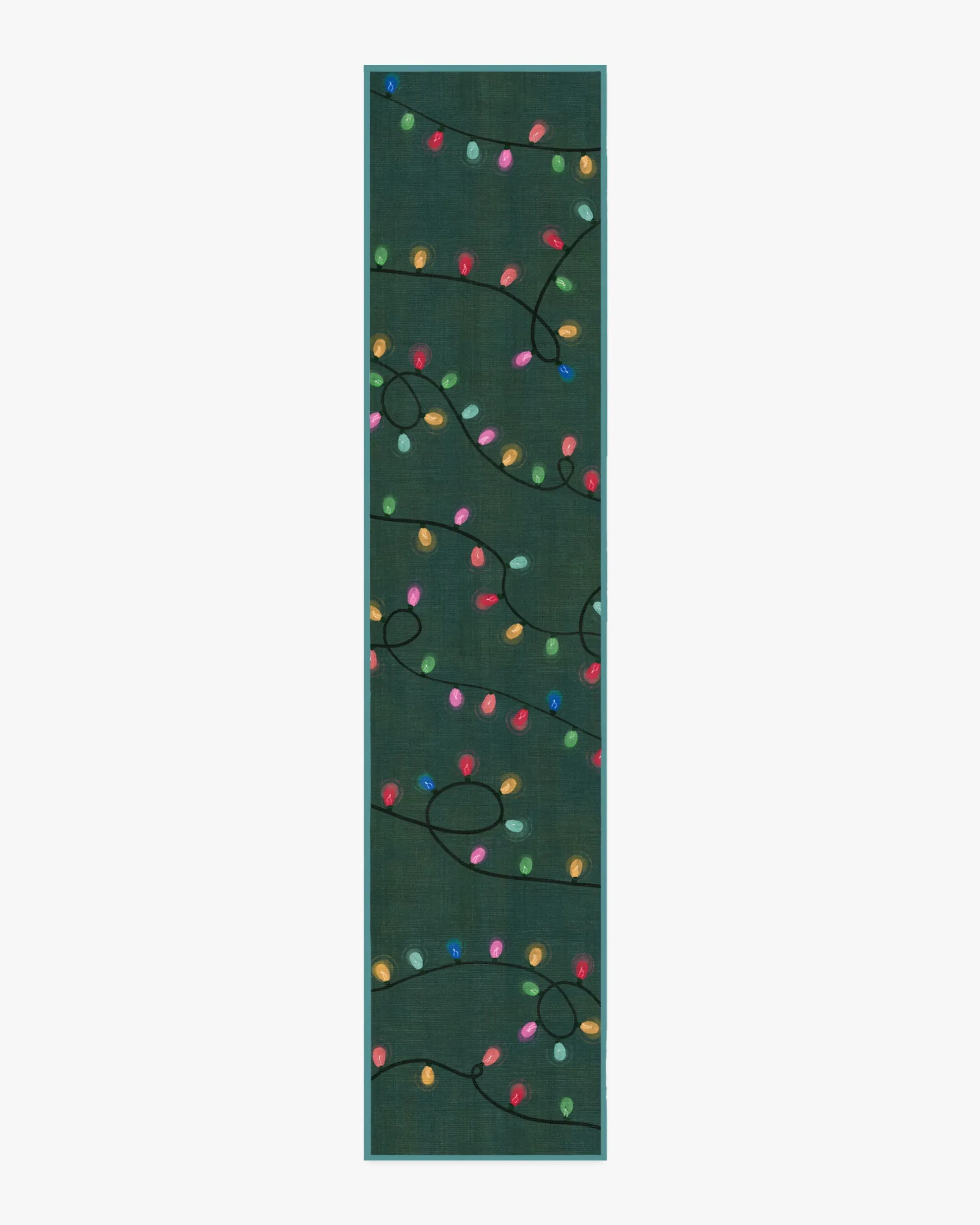 Runner Rug Machine Washable - Green, Flatwoven