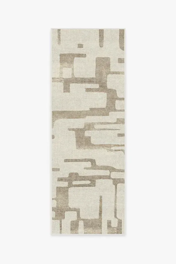 Runner Rug Machine Washable - Ivory, Flatwoven
