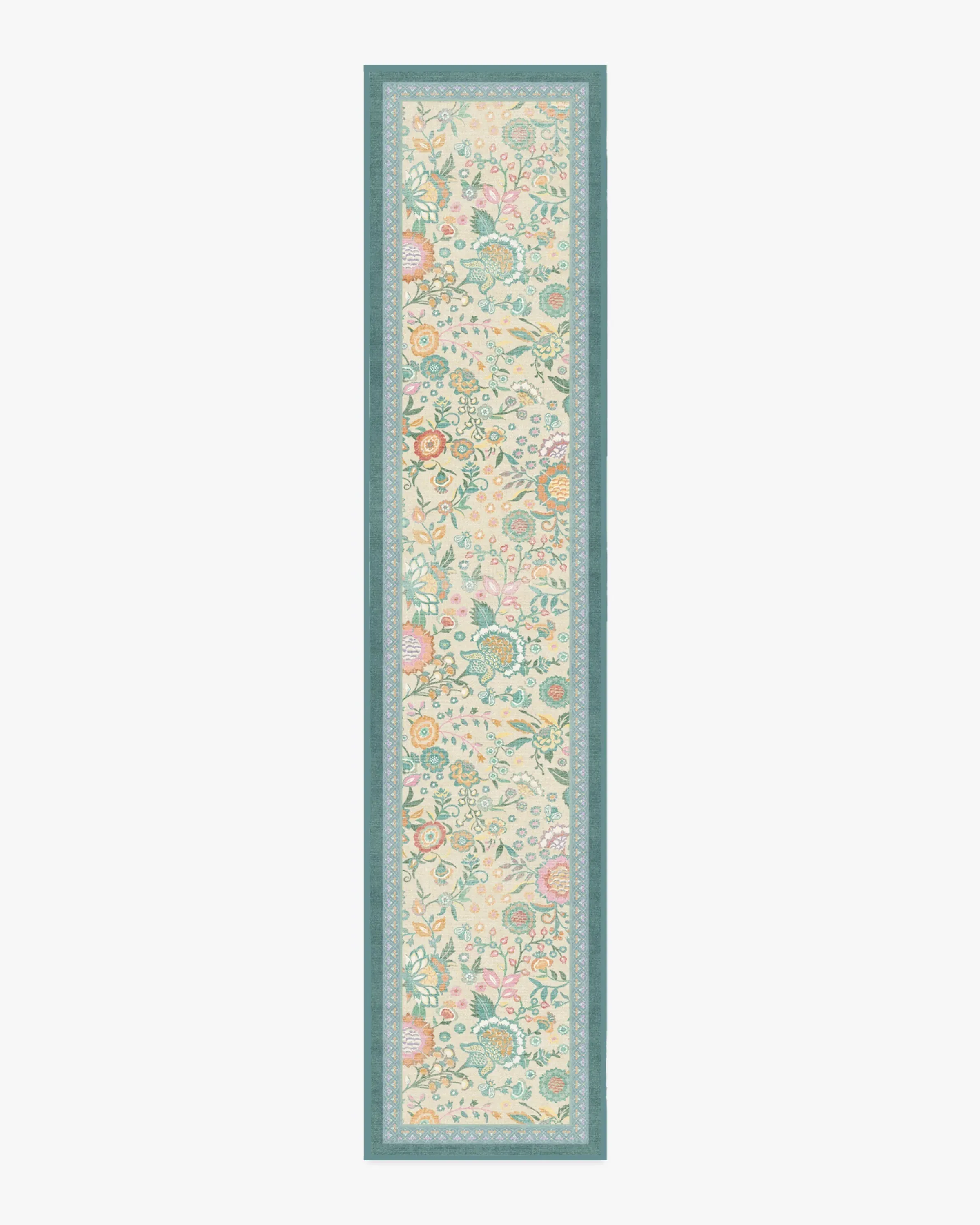 Runner Rug Machine Washable - Ivory, Jade