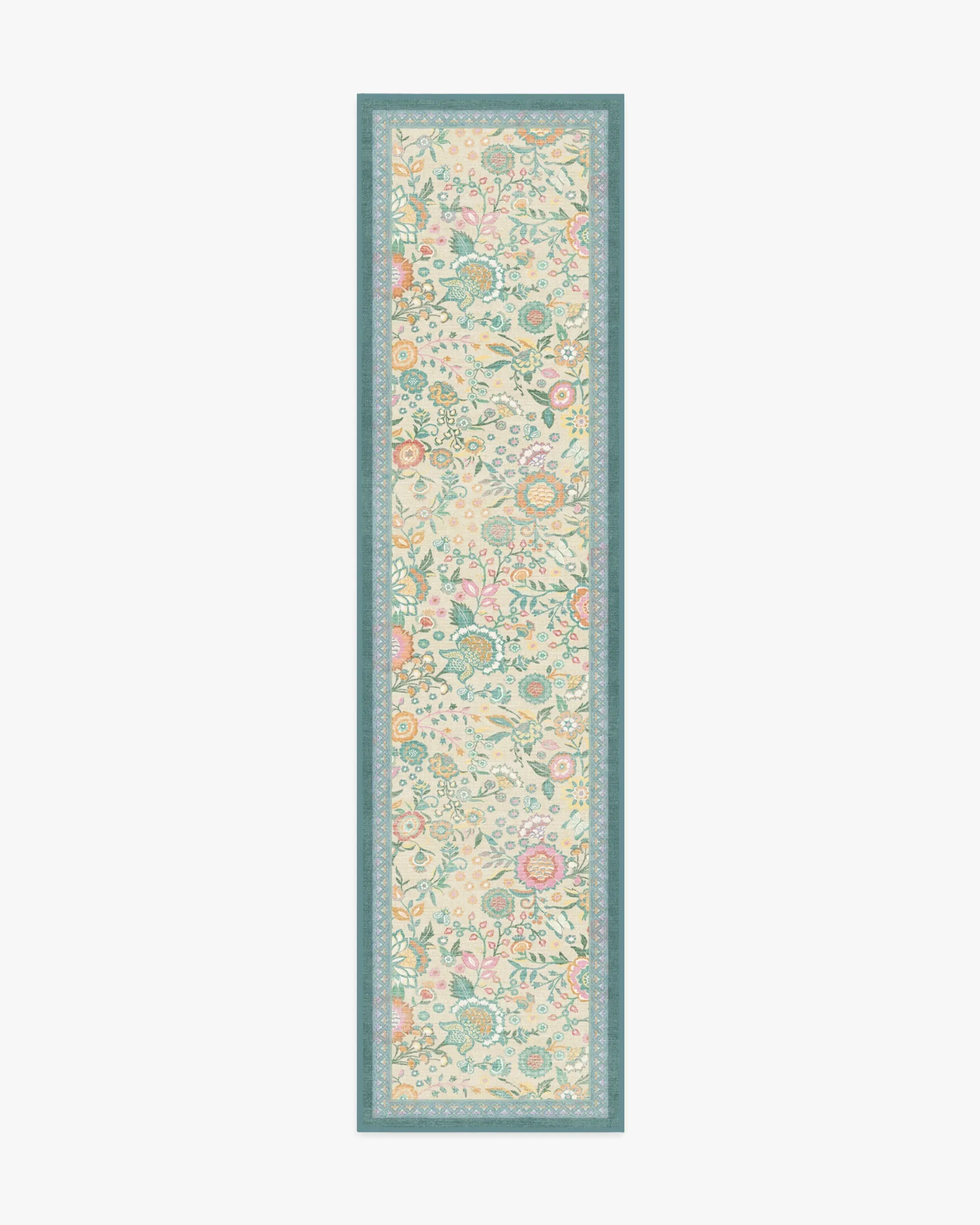 Runner Rug Machine Washable - Ivory, Jade