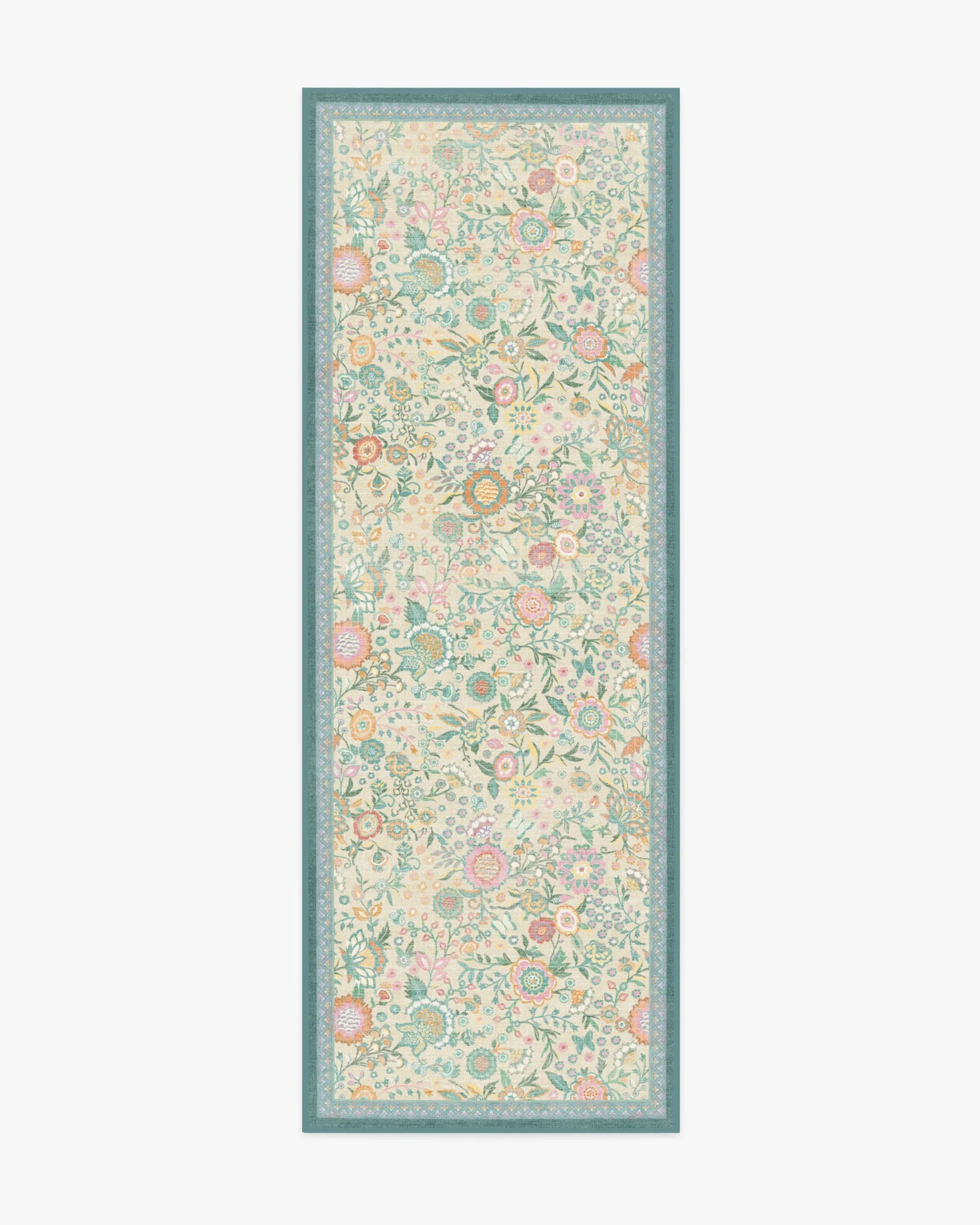 Runner Rug Machine Washable - Ivory, Jade