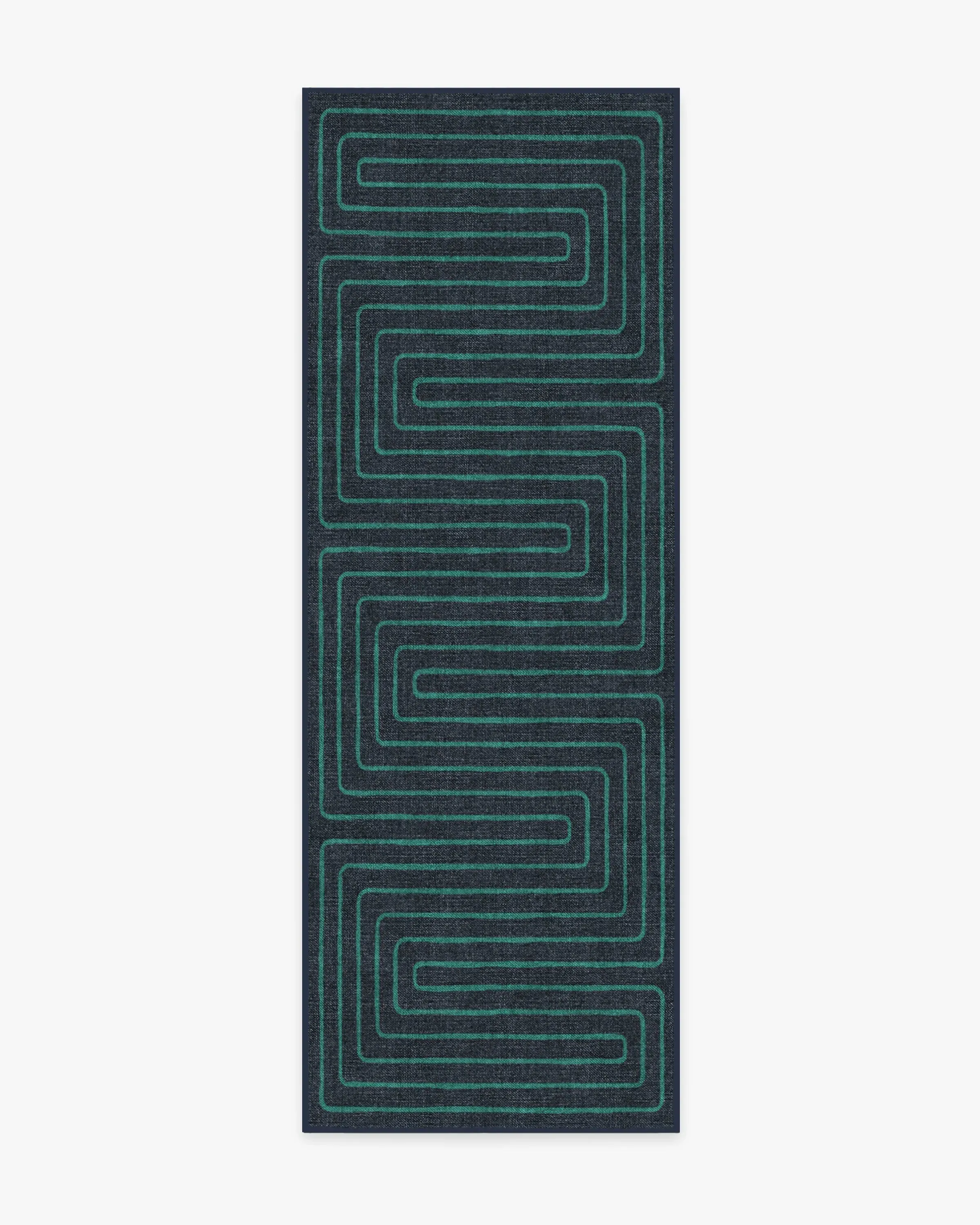 Runner Rug Machine Washable - Navy, Chenille