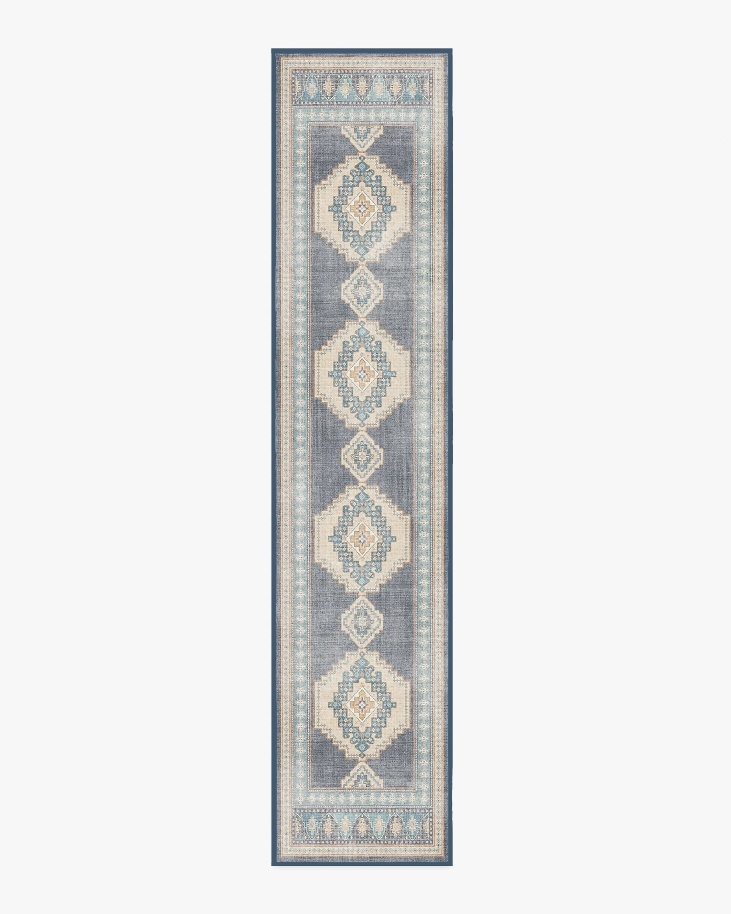 Runner Rug Machine Washable - Navy