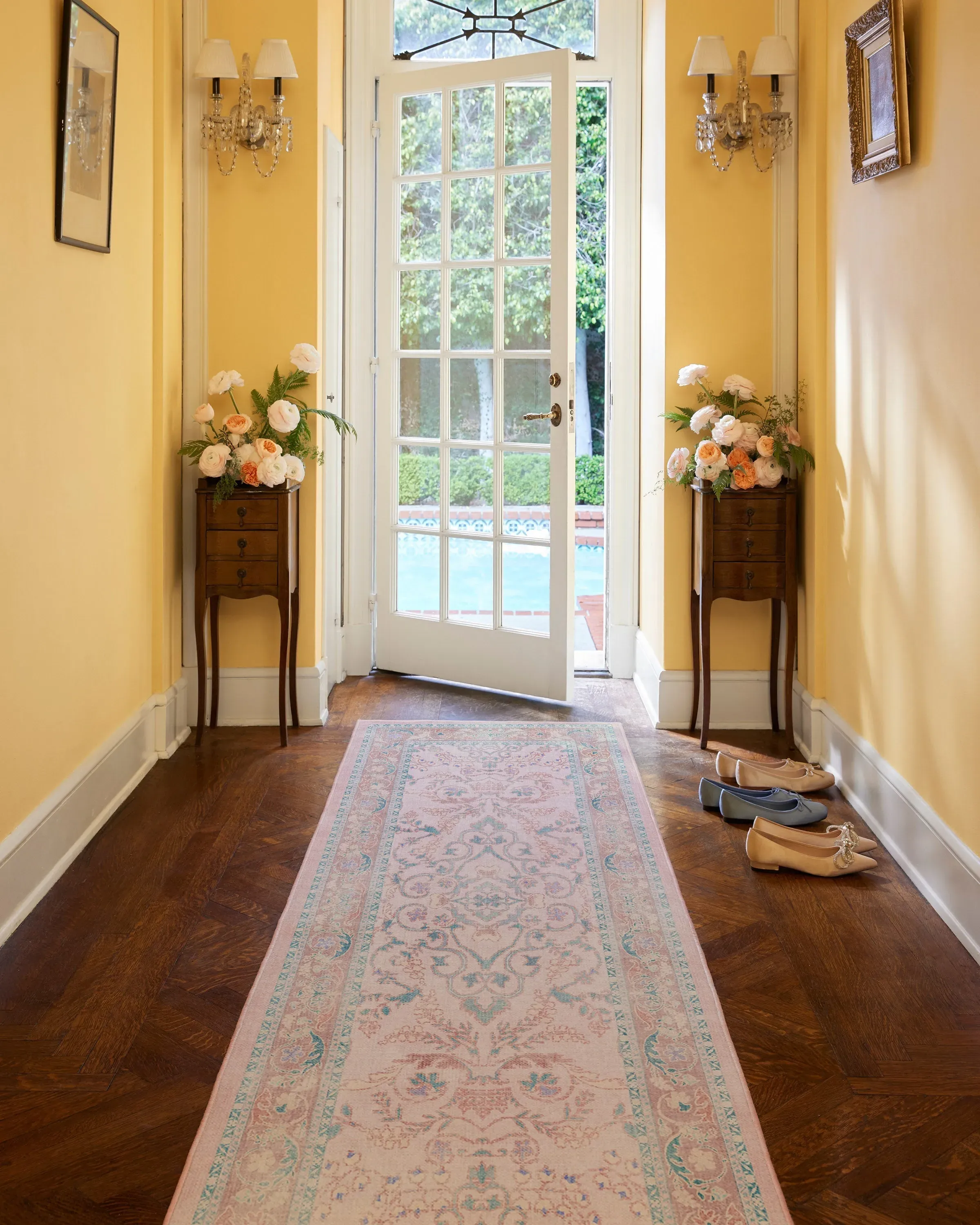 Runner Rug Machine Washable - Pink