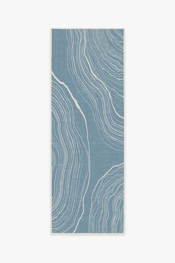 Runner Rug Machine Washable - Slate Blue