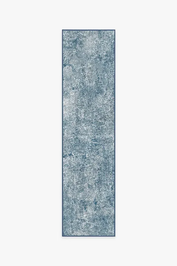 Runner Rug Machine Washable - Slate Blue