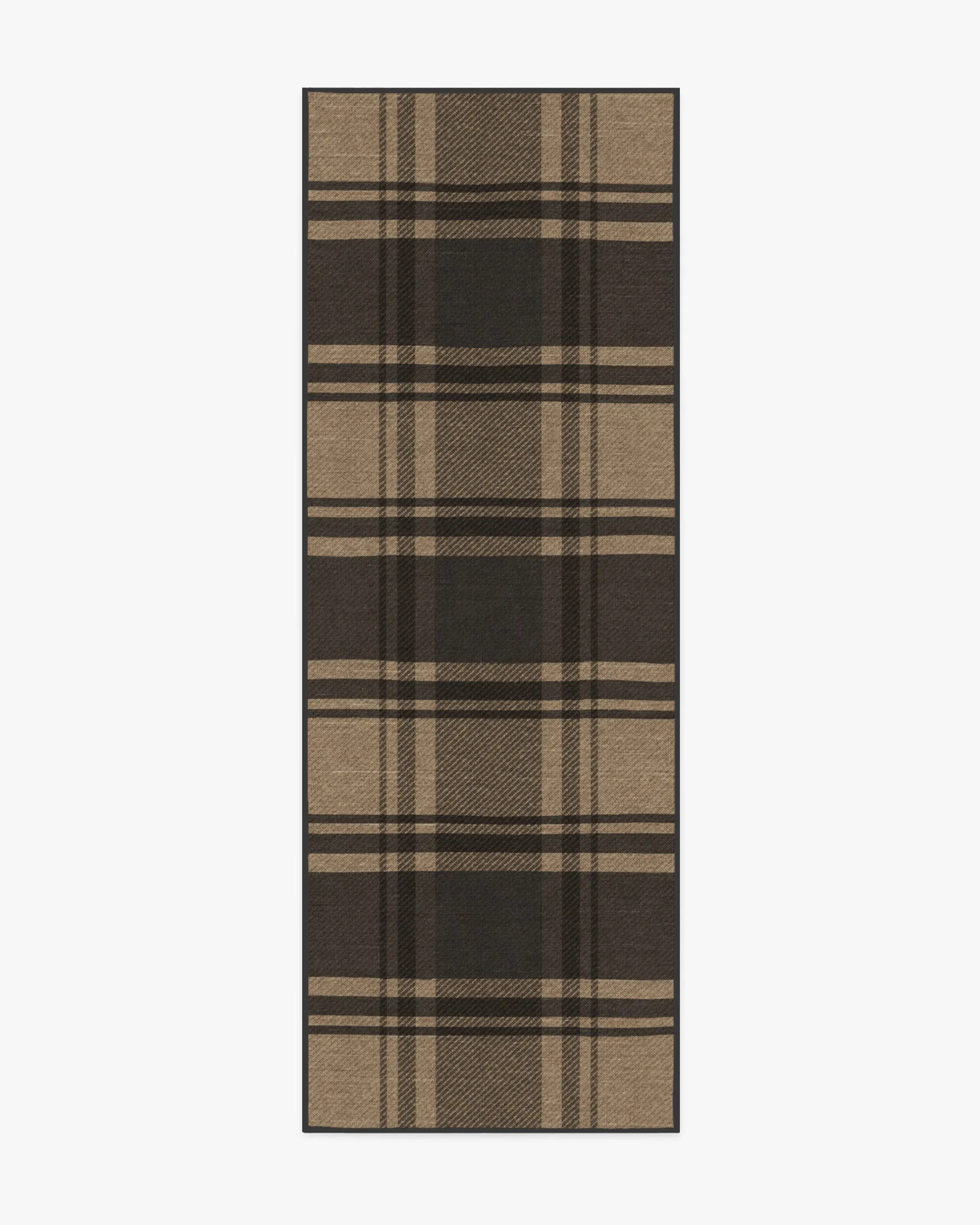 Runner Washable Area Rug - Charcoal, Flatwoven