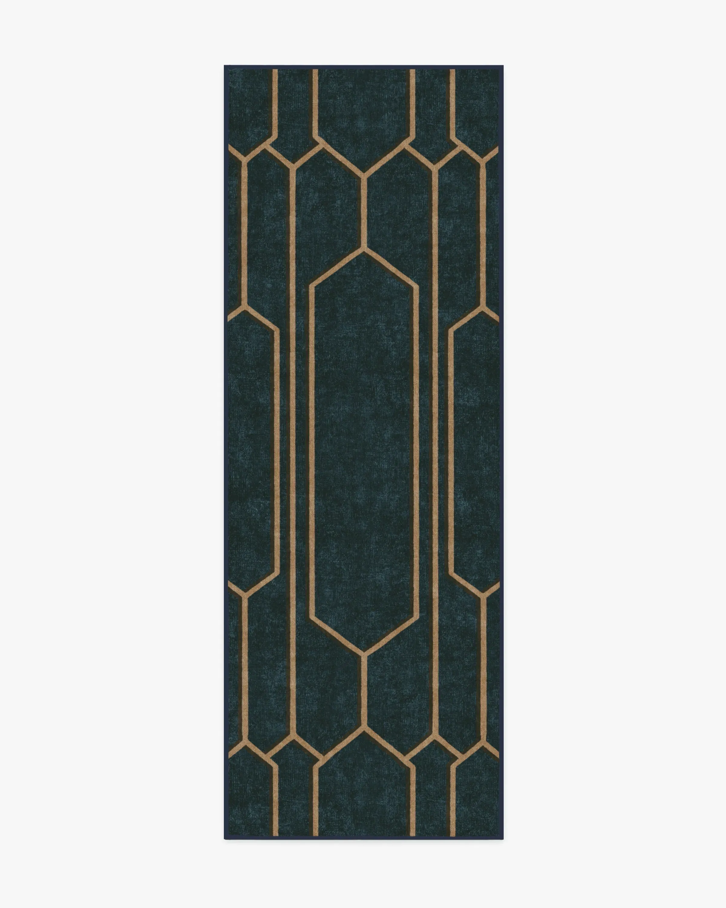 Runner Washable Area Rug - Marine Blue, Flatwoven