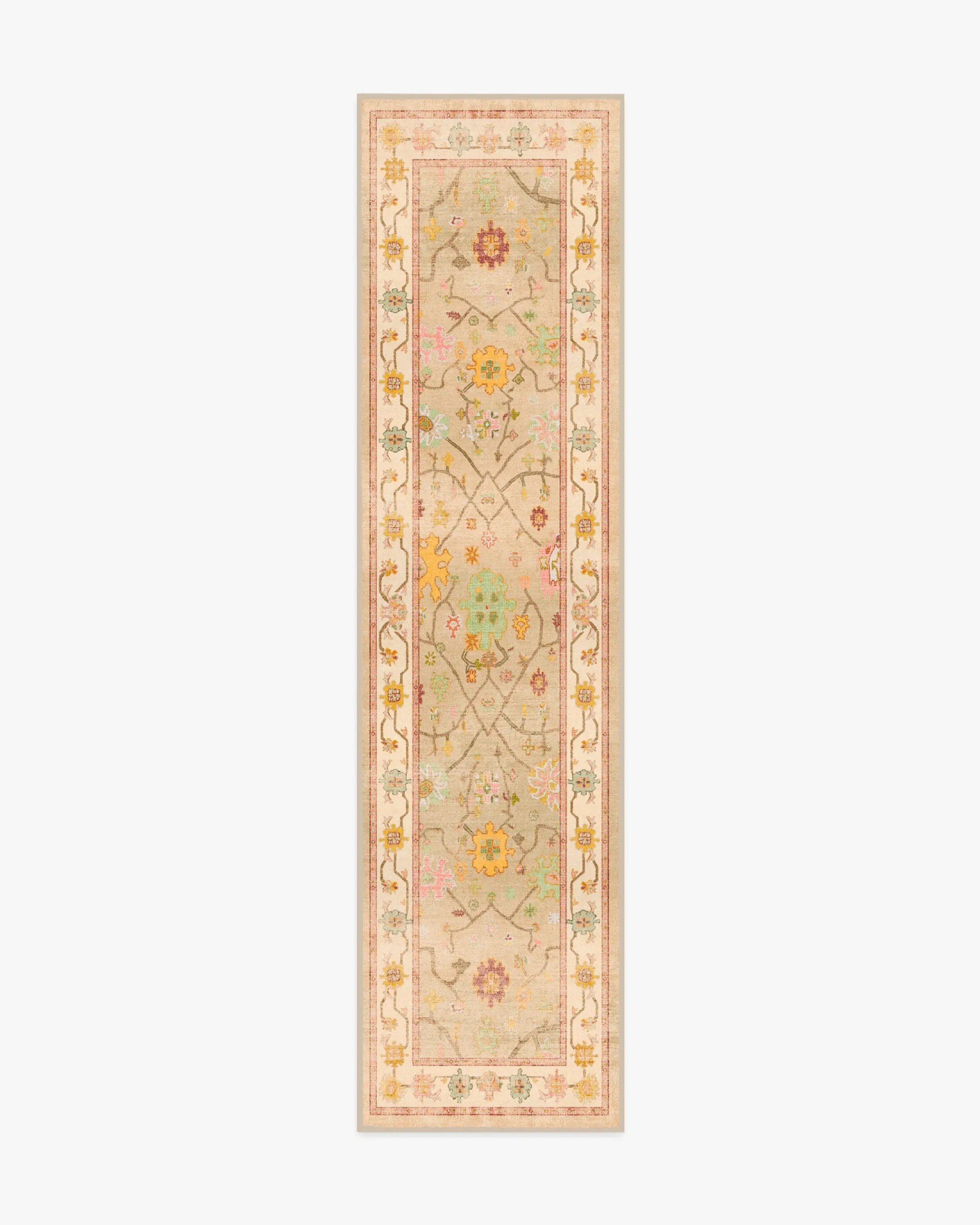 Runner Washable Area Rug - Neutral, Flatwoven