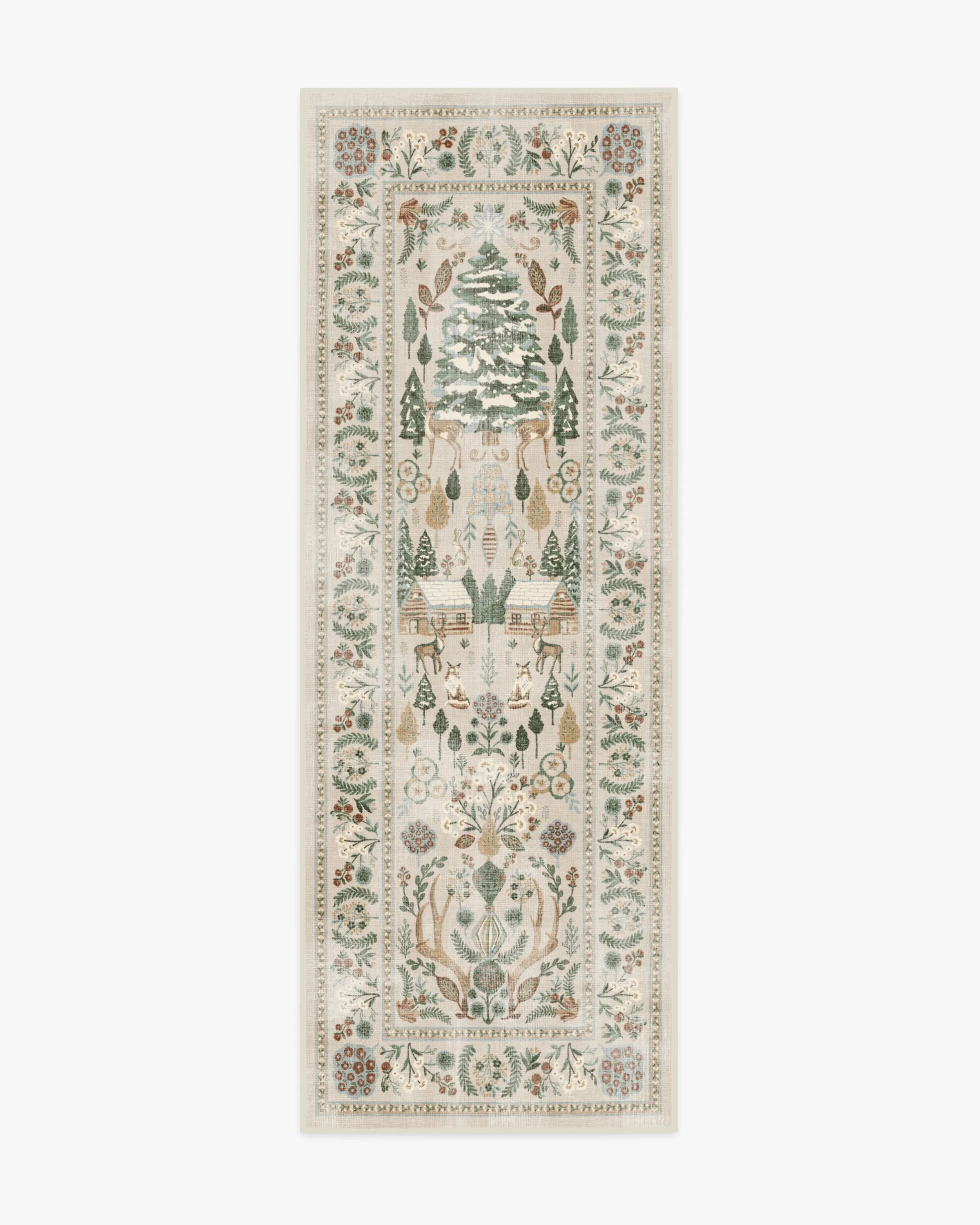 Runner Washable Area Rug - Neutral, Tapestry