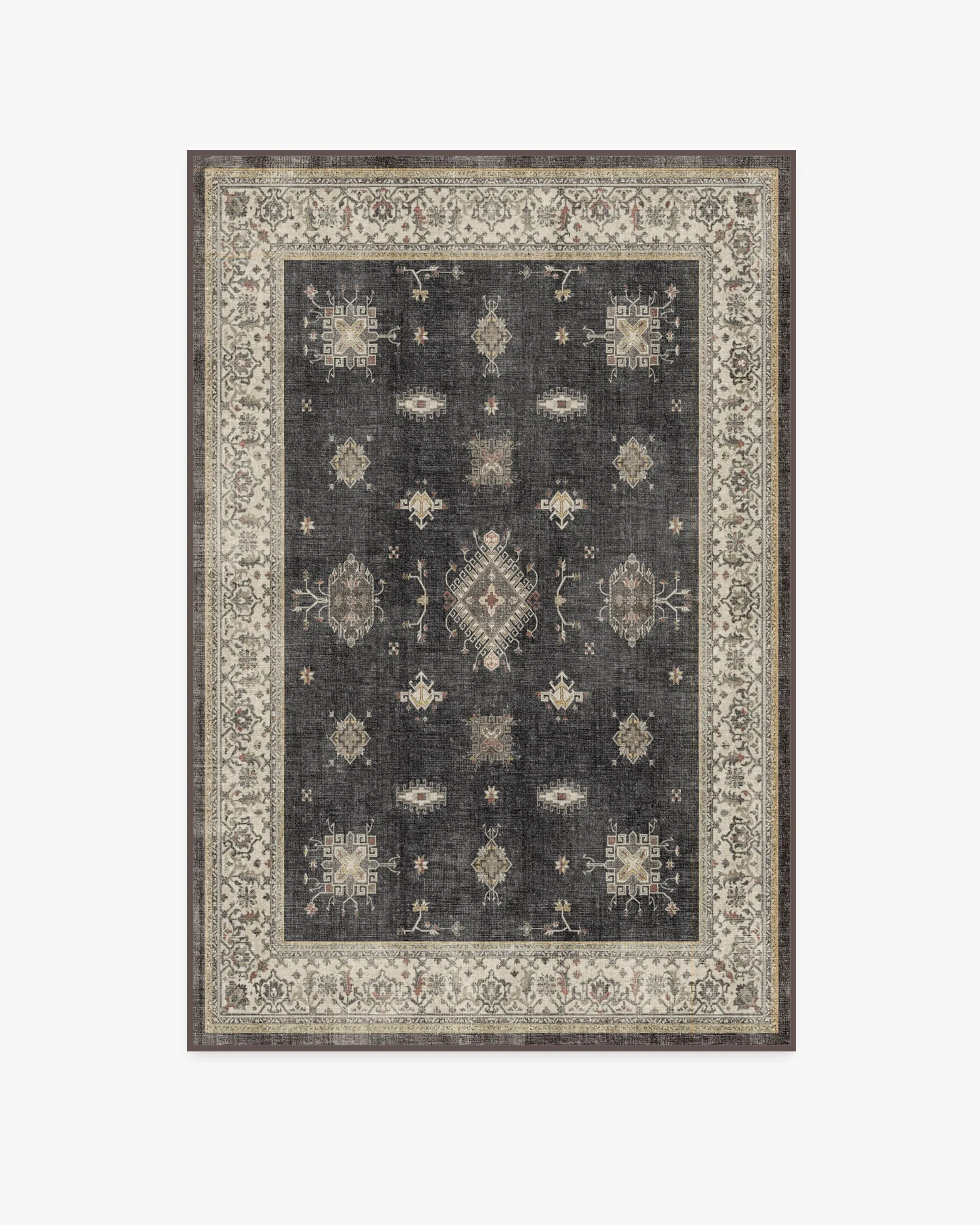 Small Area Rug Machine Washable - Black