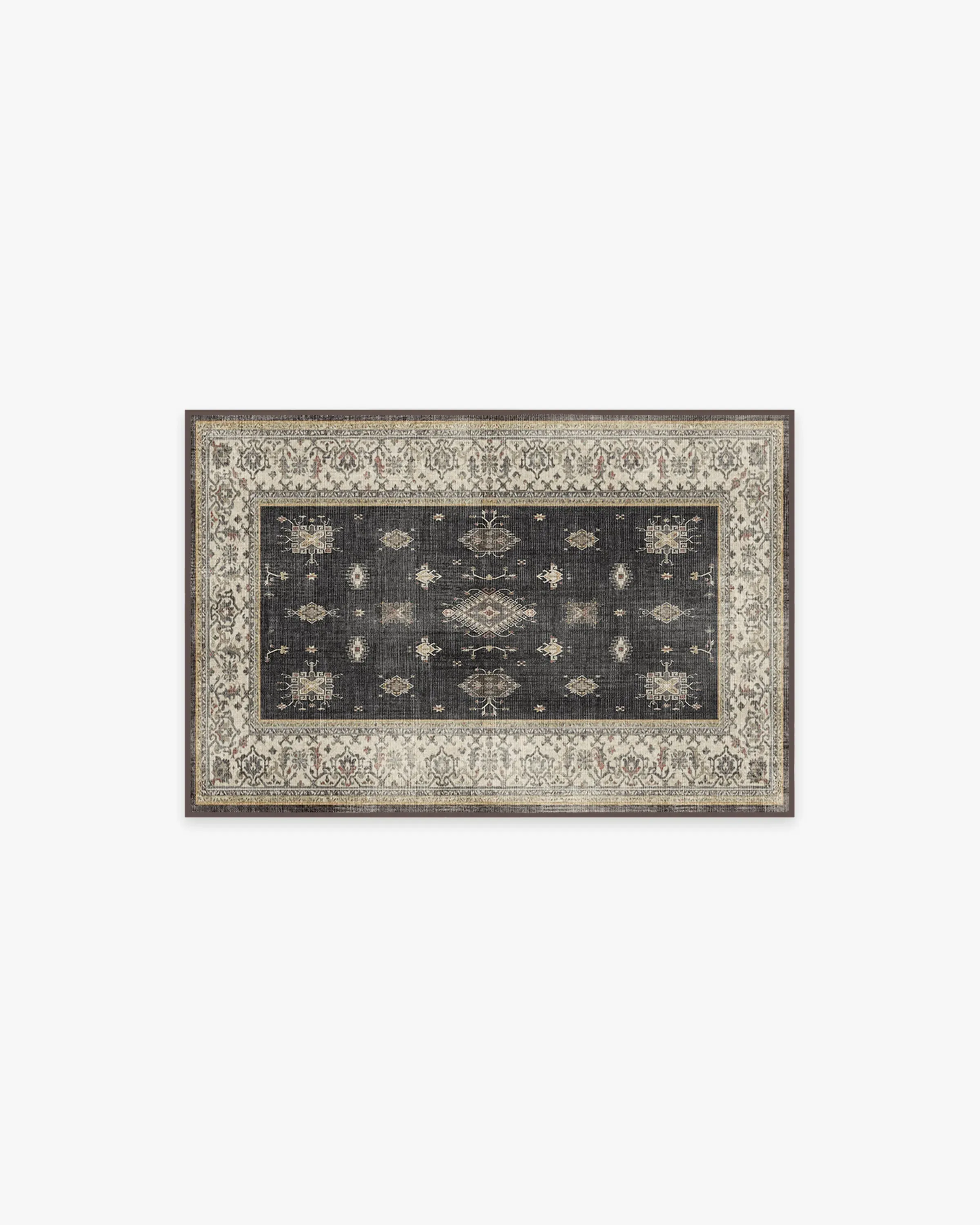 Small Area Rug Machine Washable - Black image