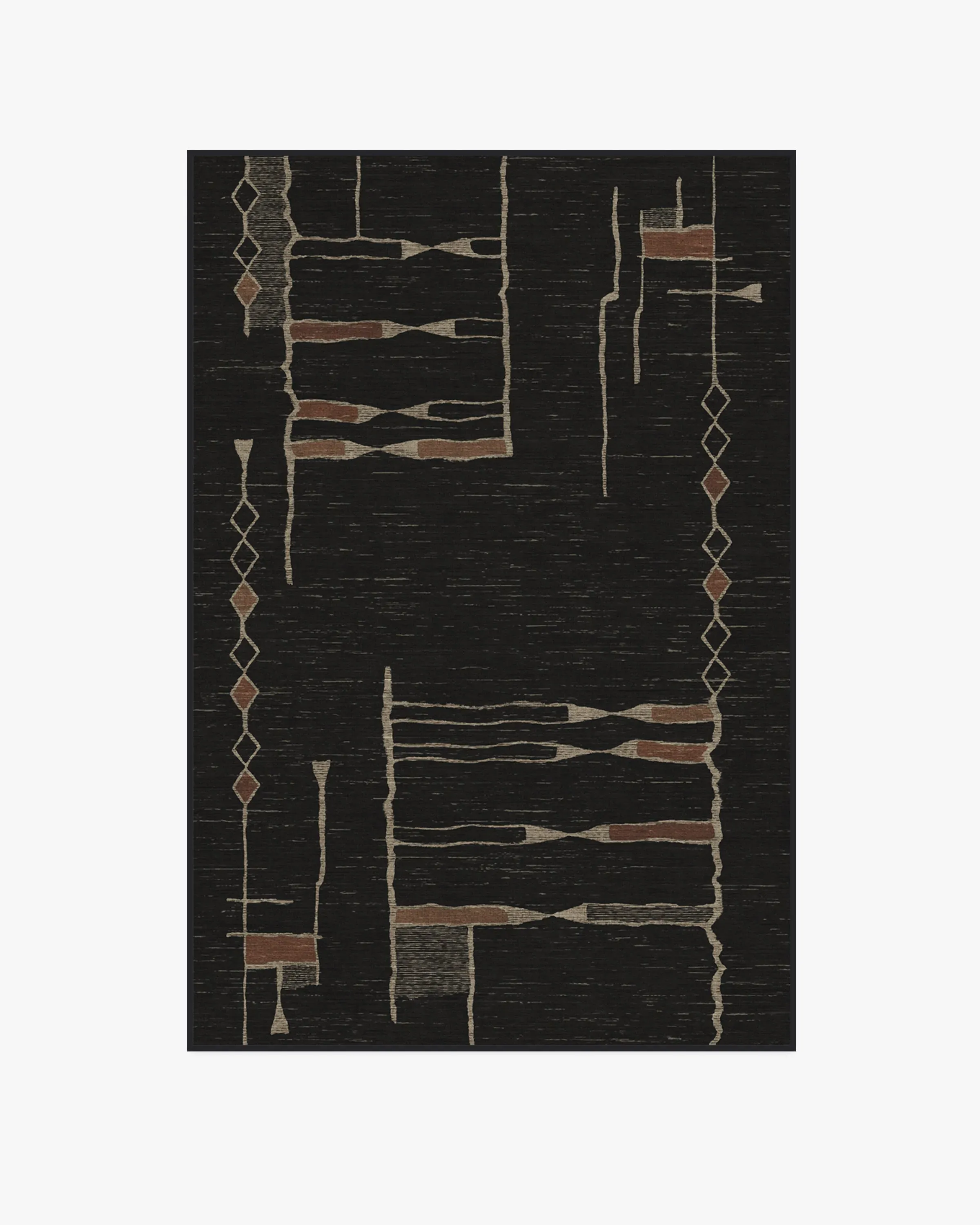 Small Area Rug Machine Washable - Black