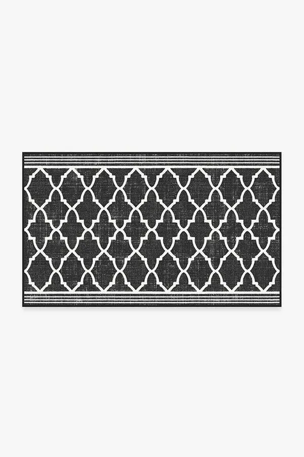Small Area Rug Machine Washable - Black image