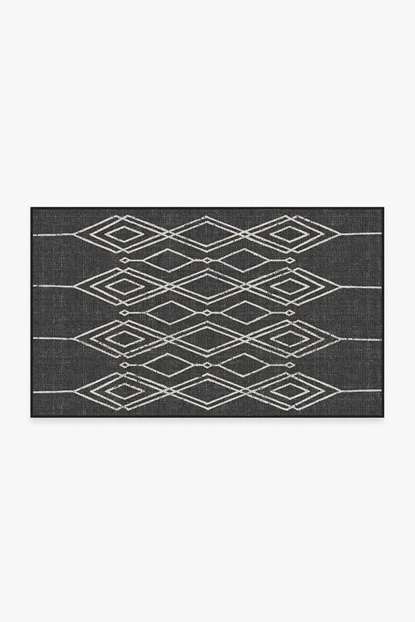Small Area Rug Machine Washable - Black image
