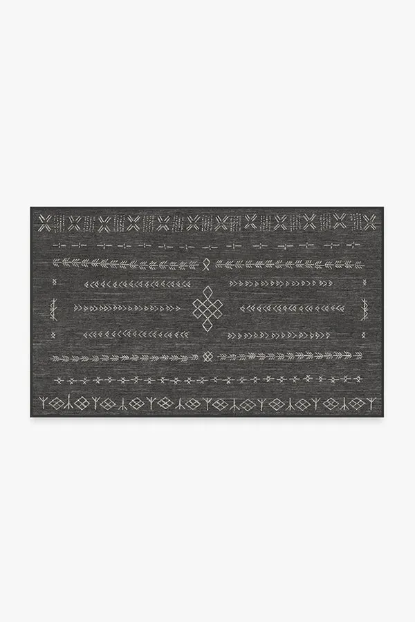 Small Area Rug Machine Washable - Black