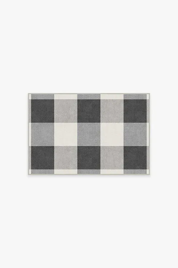 Small Area Rug Machine Washable - Black, Chenille image