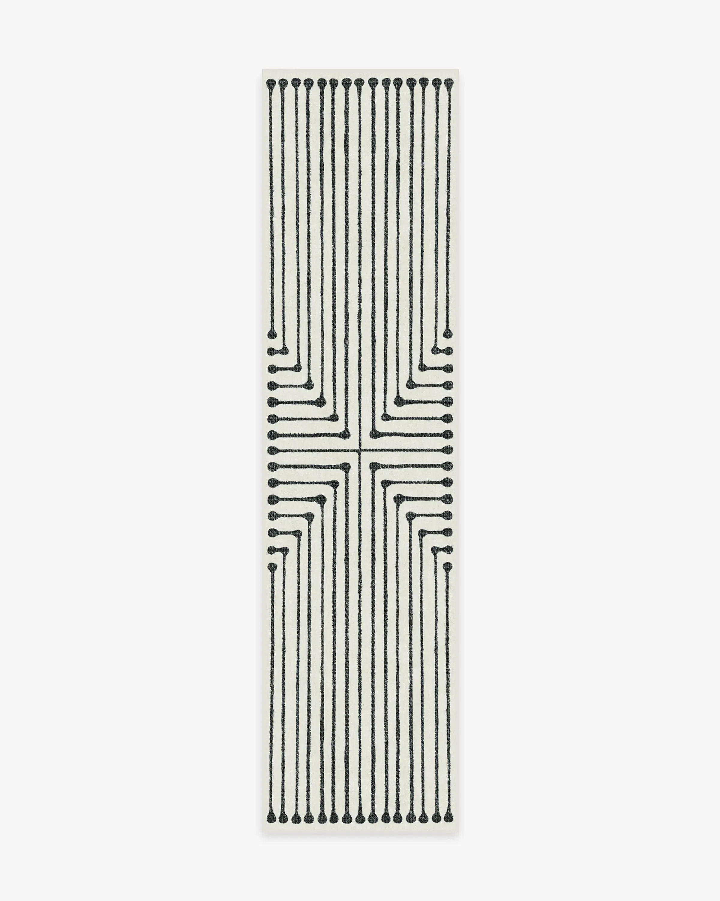 Small Area Rug Machine Washable - Black, Ivory