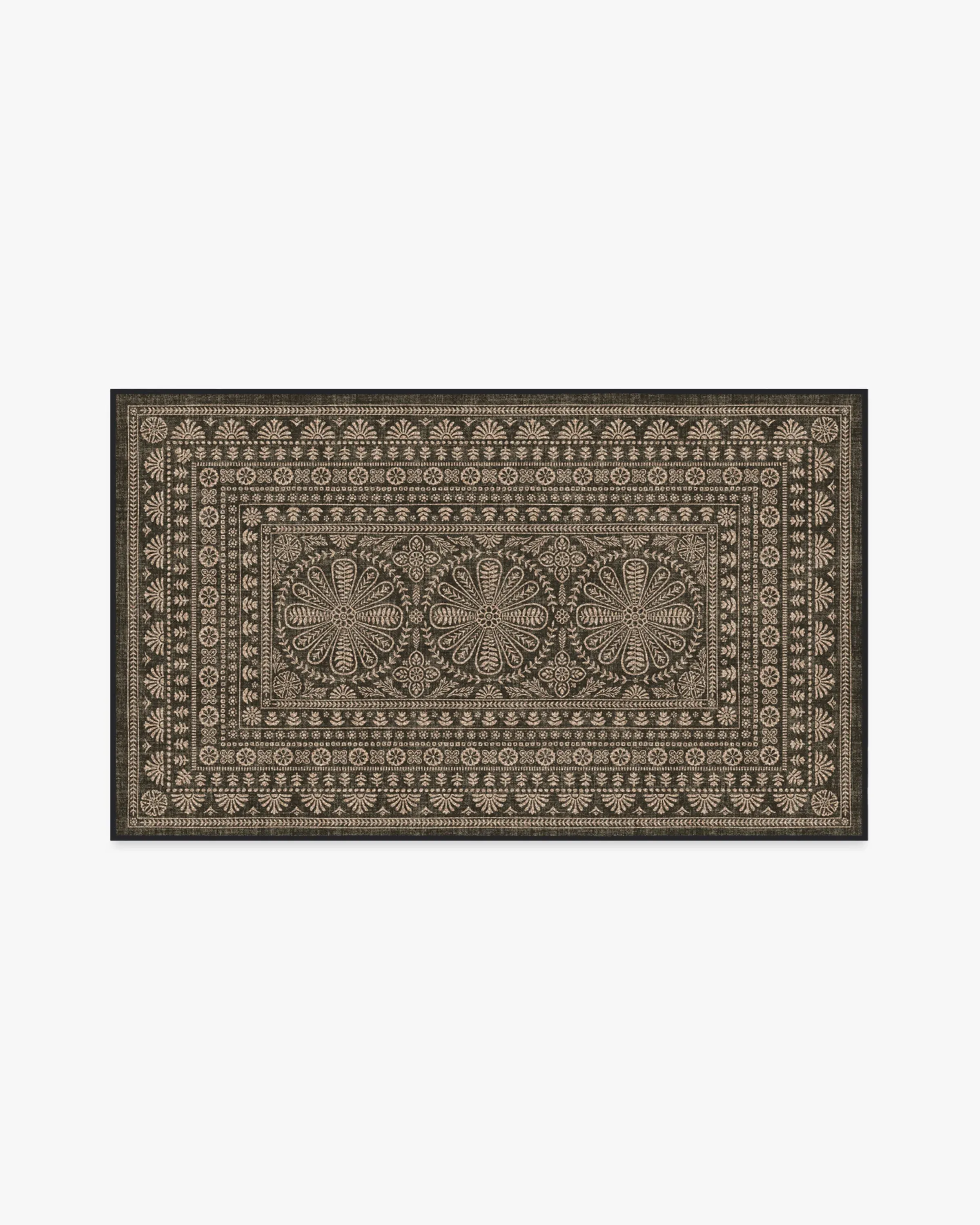 Small Area Rug Machine Washable - Black, Polyester image