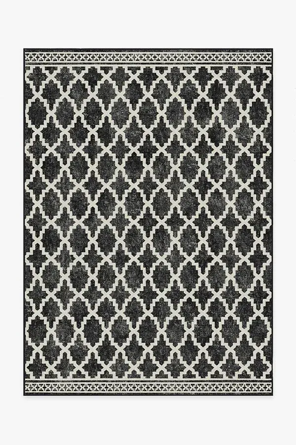 Small Area Rug Machine Washable - Black