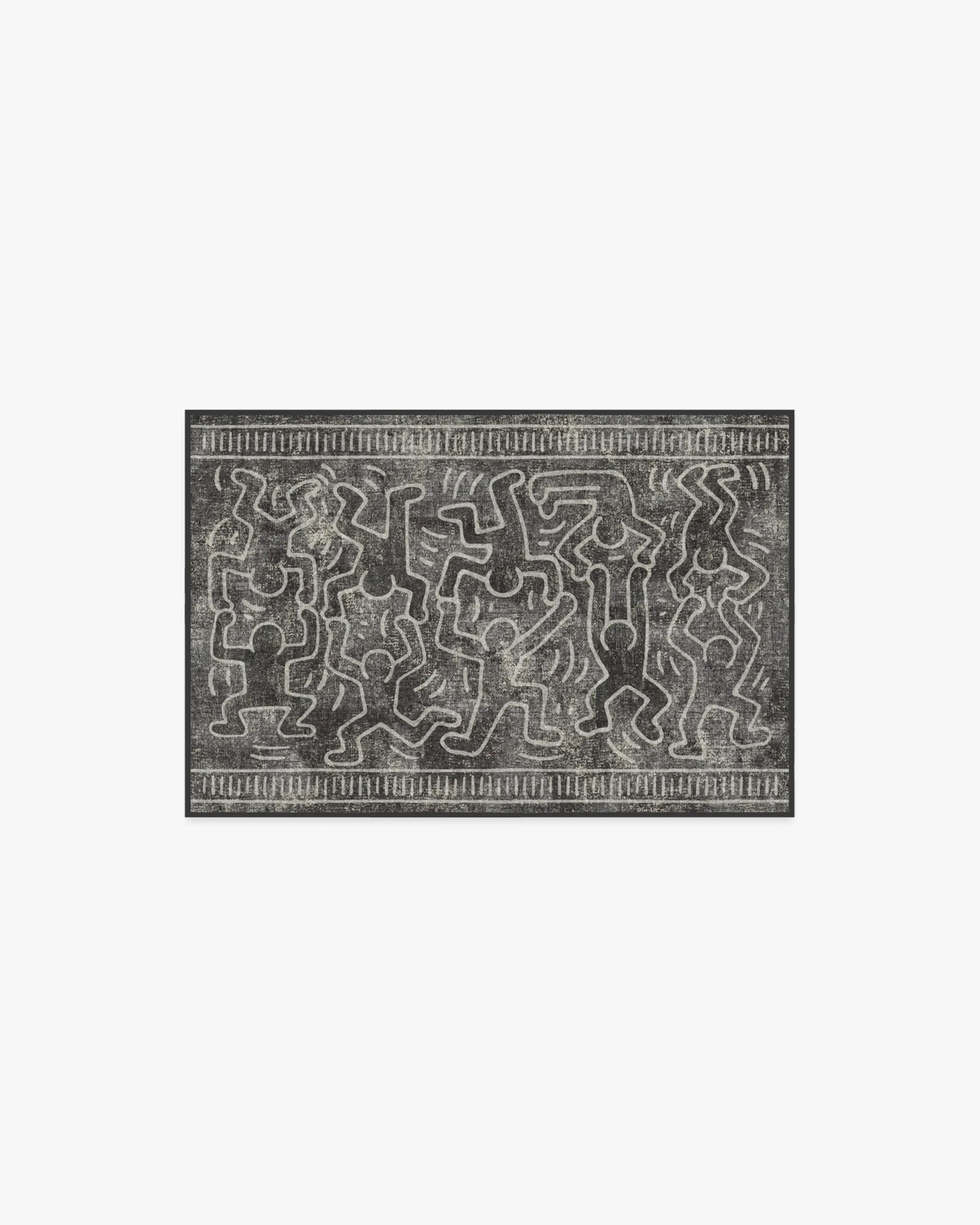Small Area Rug Machine Washable - Black image